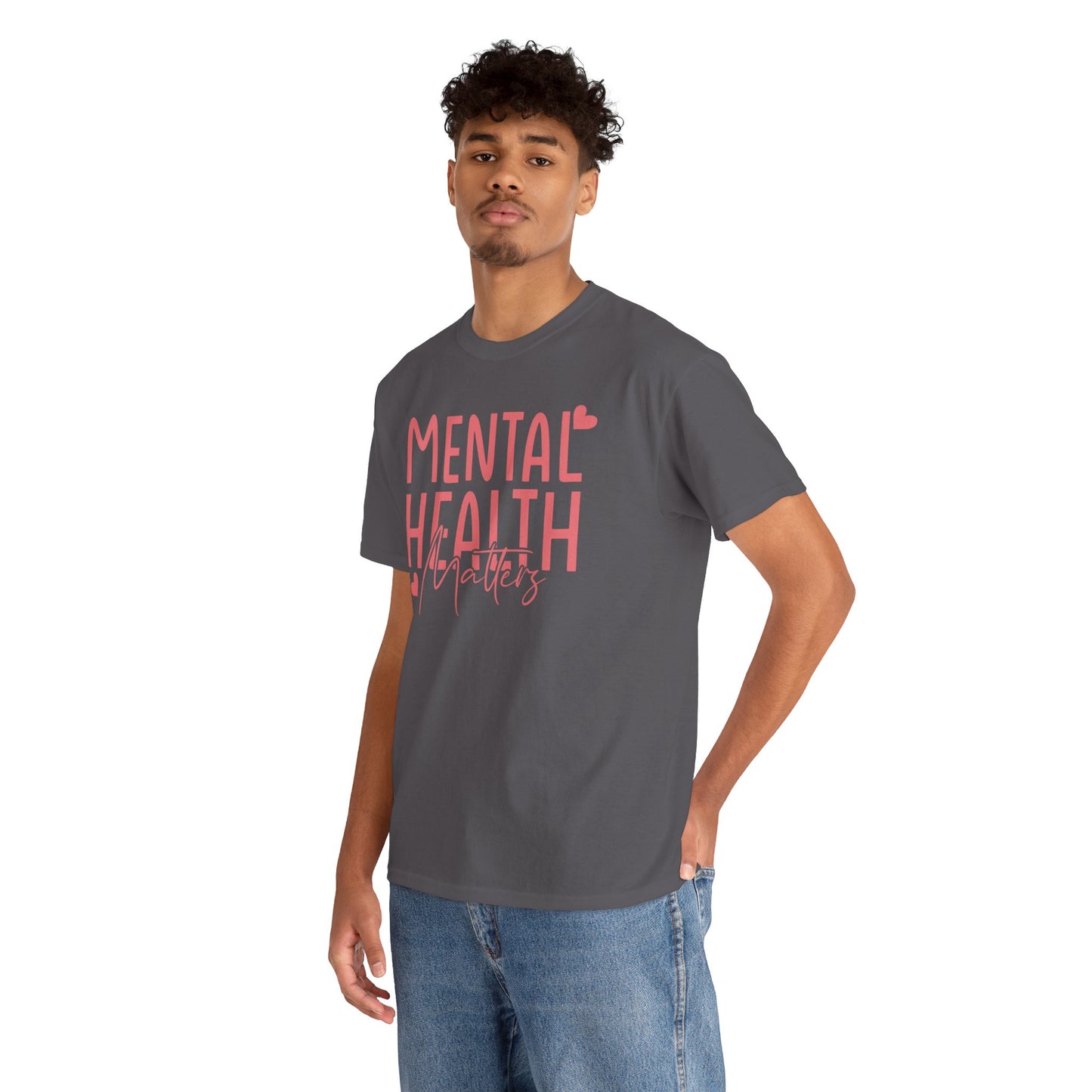 Mental Health Matters-Heart-Heavy Cotton Tee