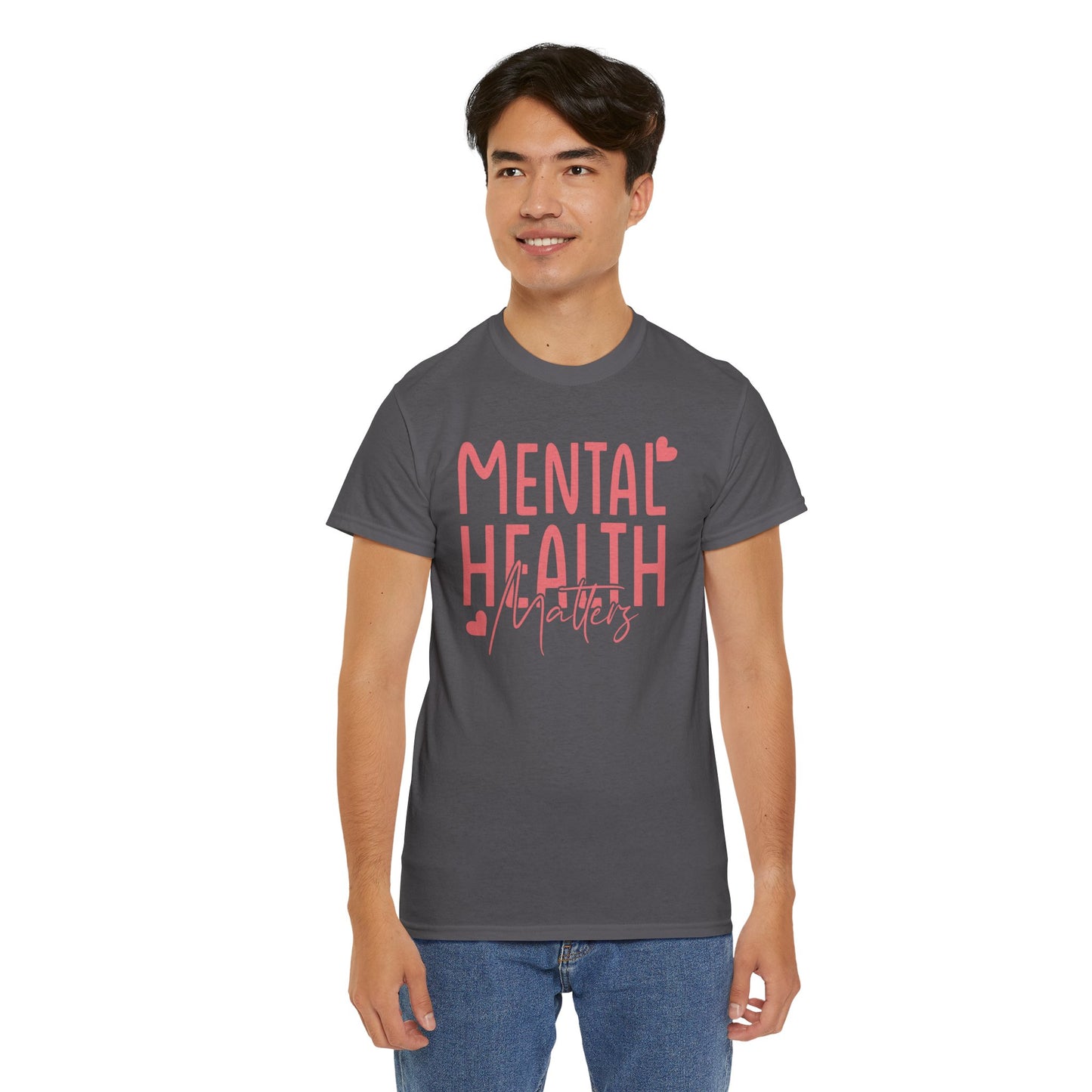 Mental Health Matters-Heart-Heavy Cotton Tee