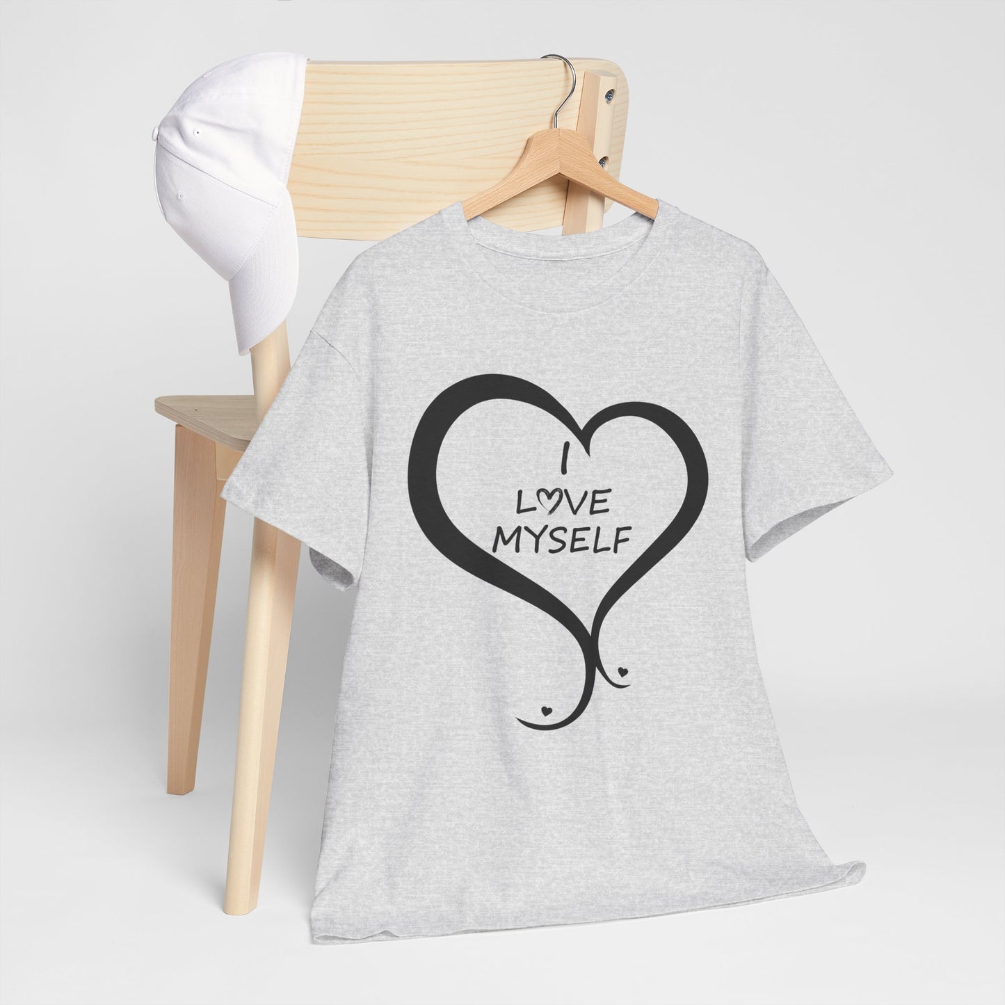 Inspirational Unisex Heavy Cotton Tee - 'I Love Myself'