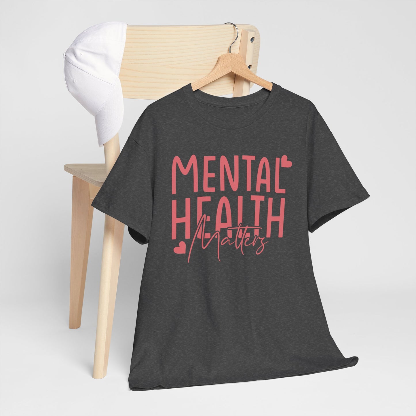 Mental Health Matters-Heart-Heavy Cotton Tee