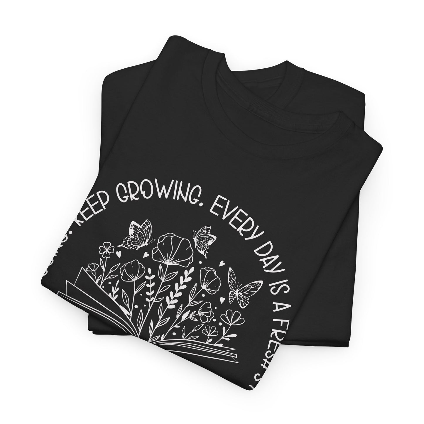 Keep going Keep growing Heavy Cotton Tee