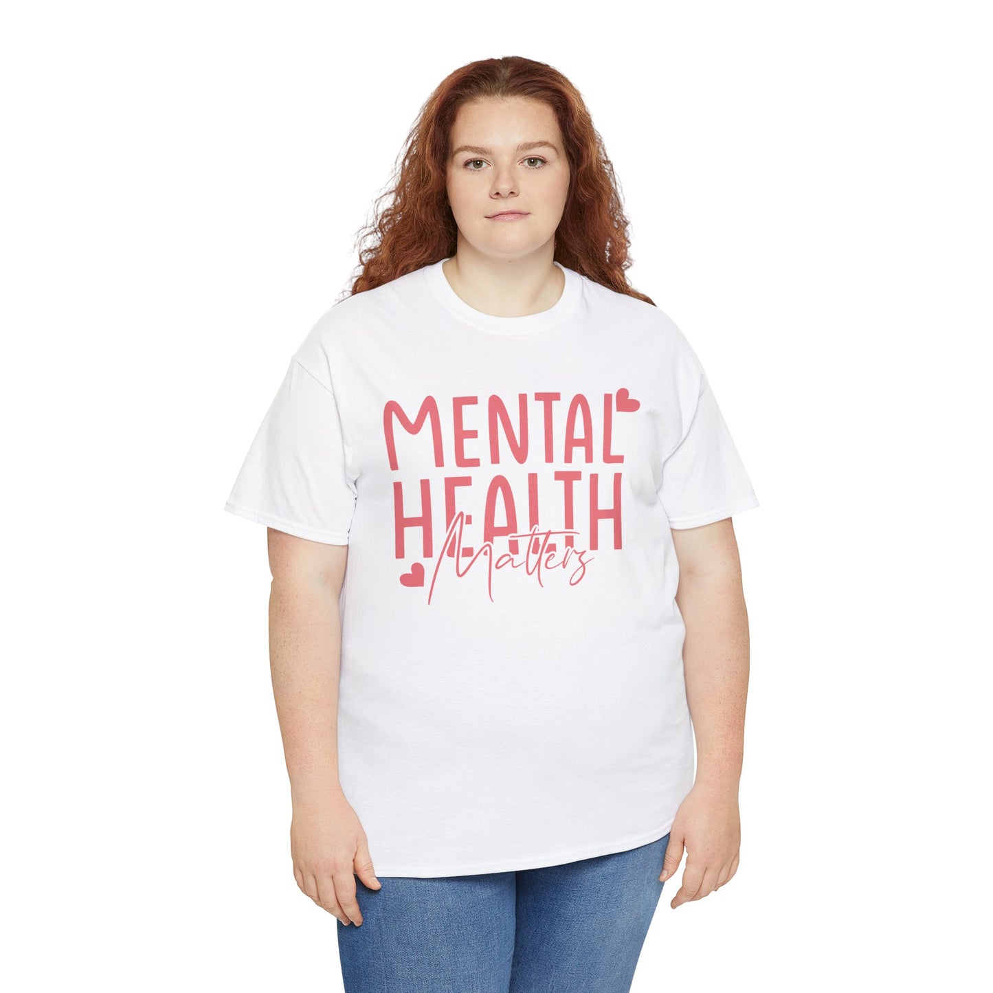 Mental Health Matters-Heart-Heavy Cotton Tee