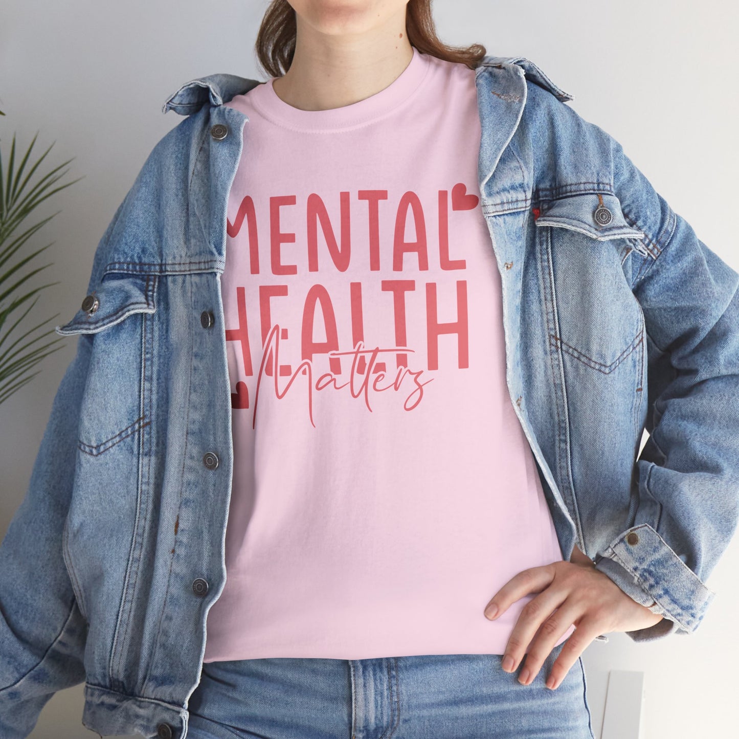 Mental Health Matters-Heart-Heavy Cotton Tee