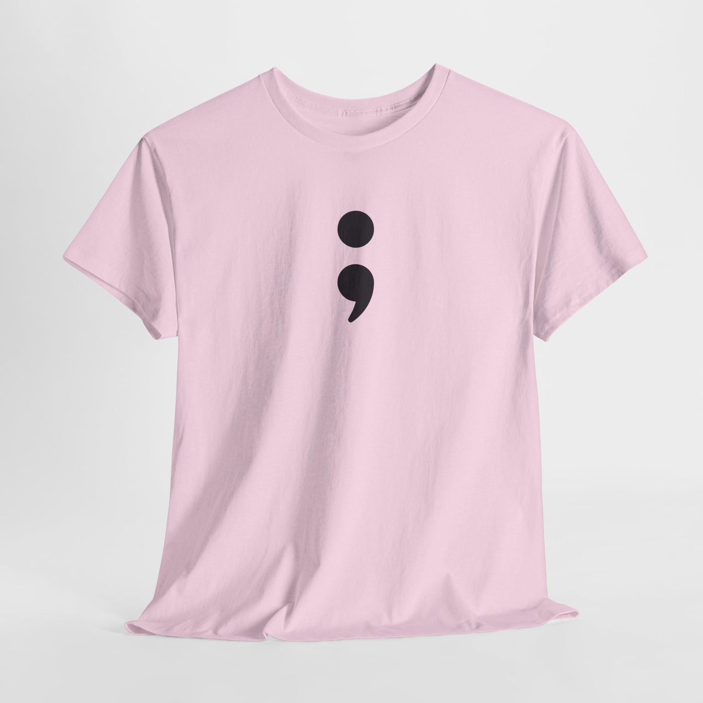 Semi Colon-Suicide Prevention Awareness-Heavy Cotton Tee