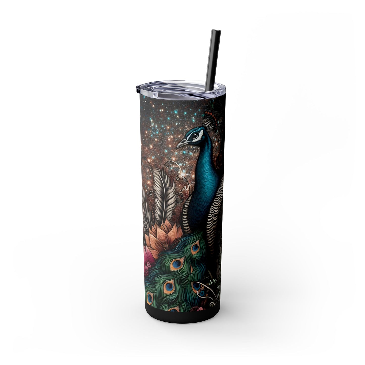 We can endure much more -Affirmation Art Skinny Tumbler - 20oz with Straw