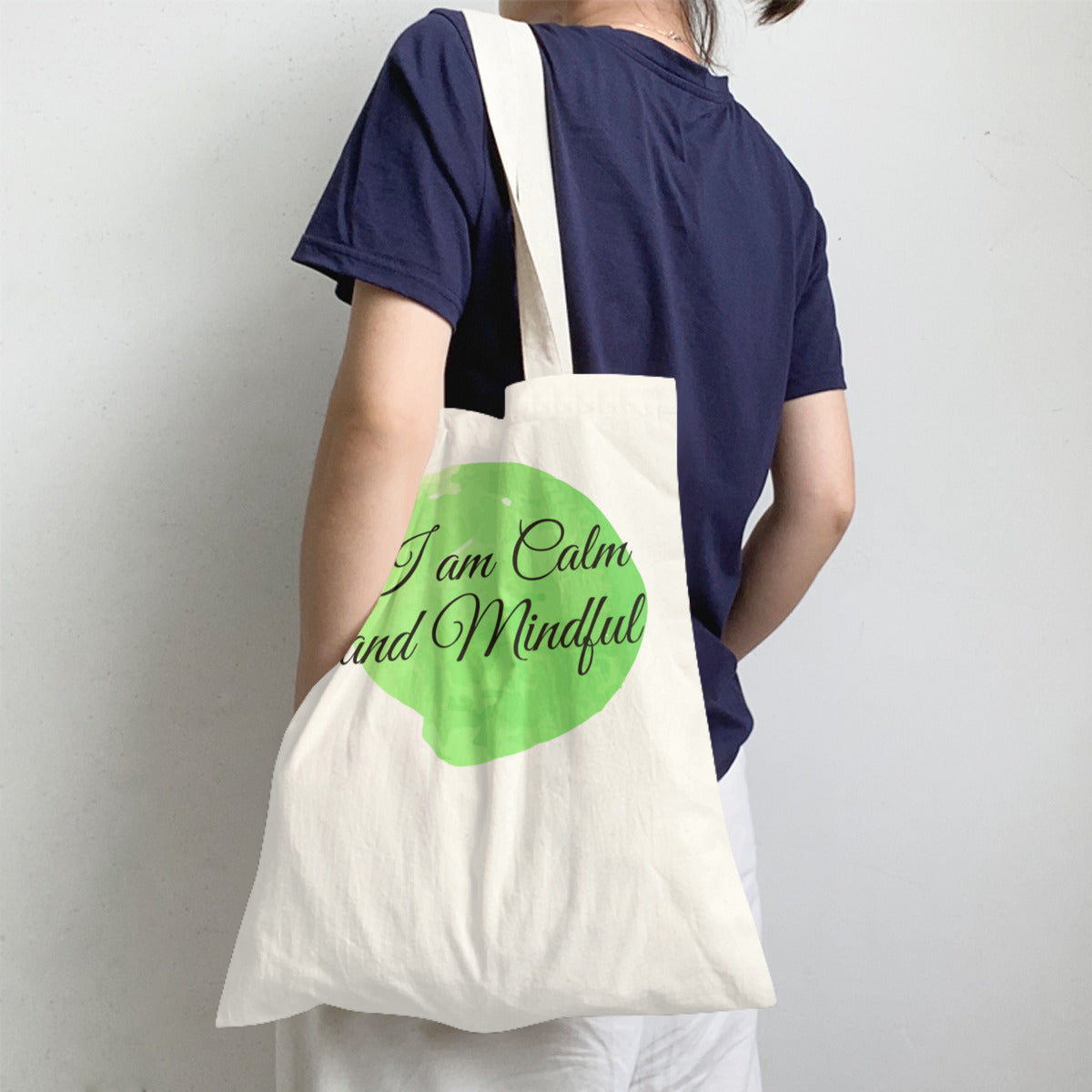 Im calm and mindful-tote bags