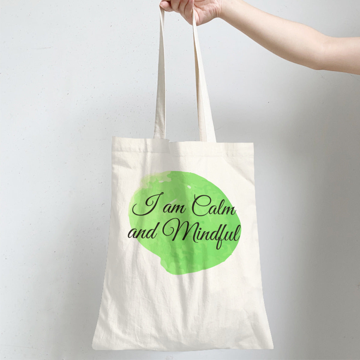 Im calm and mindful-tote bags