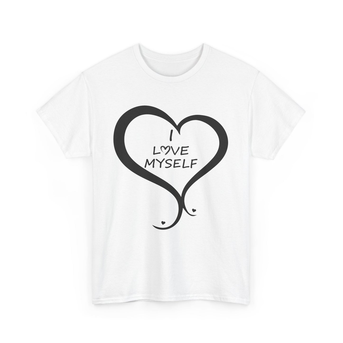 Inspirational Unisex Heavy Cotton Tee - 'I Love Myself'