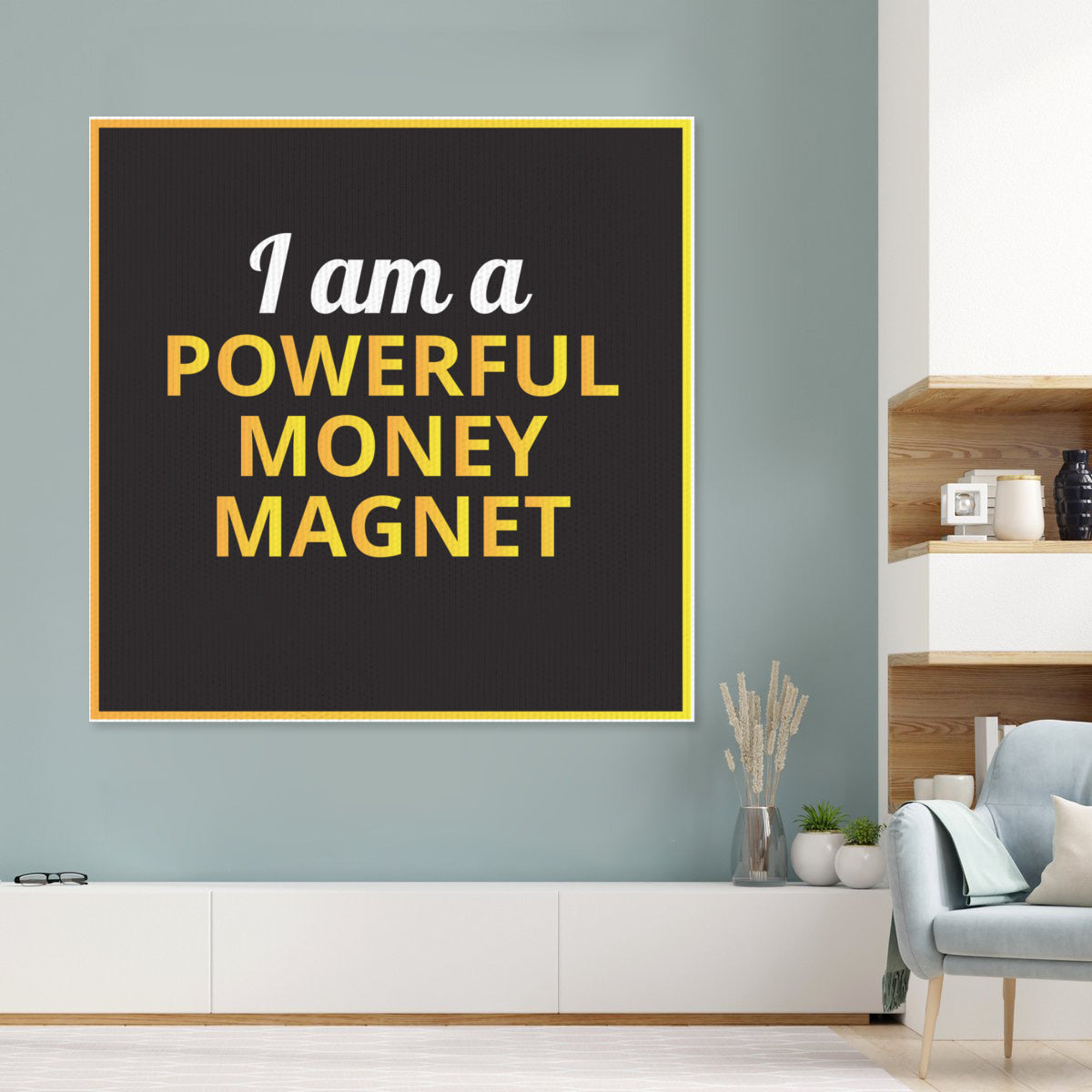 "I Am a Powerful Money Magnet" Poster – Attract Abundance