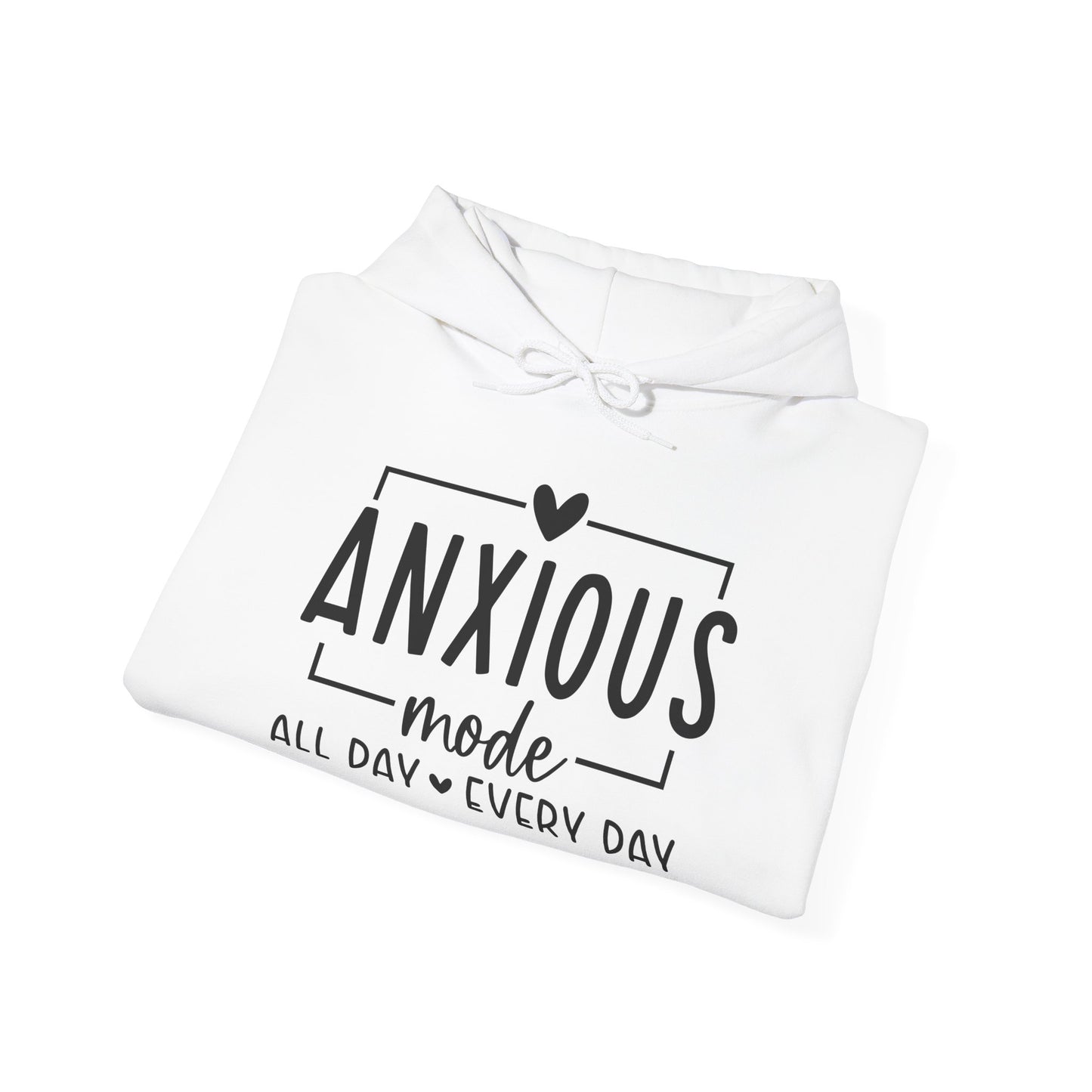 Anxious Mode-All Day-Every Day-Double Inhale-Unisex Heavy Blend™Hoodie