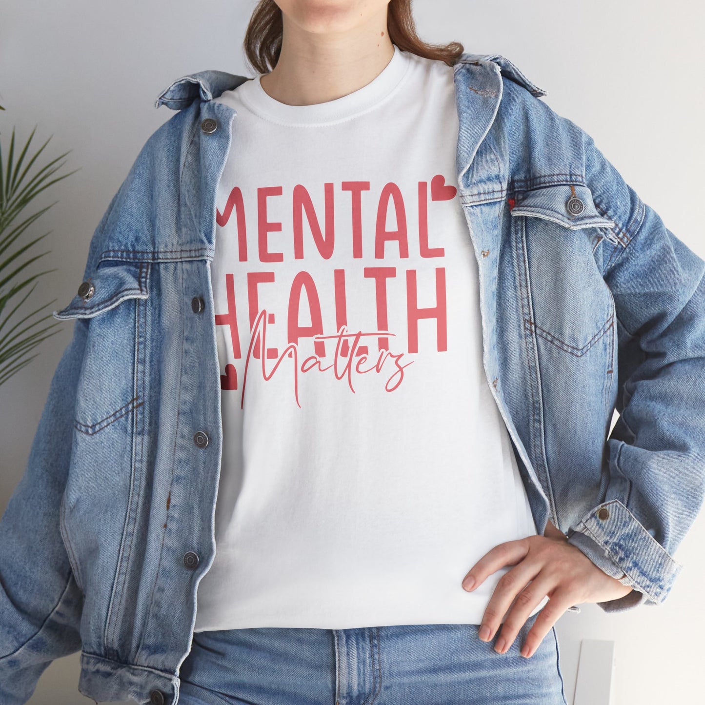 Mental Health Matters-Heart-Heavy Cotton Tee