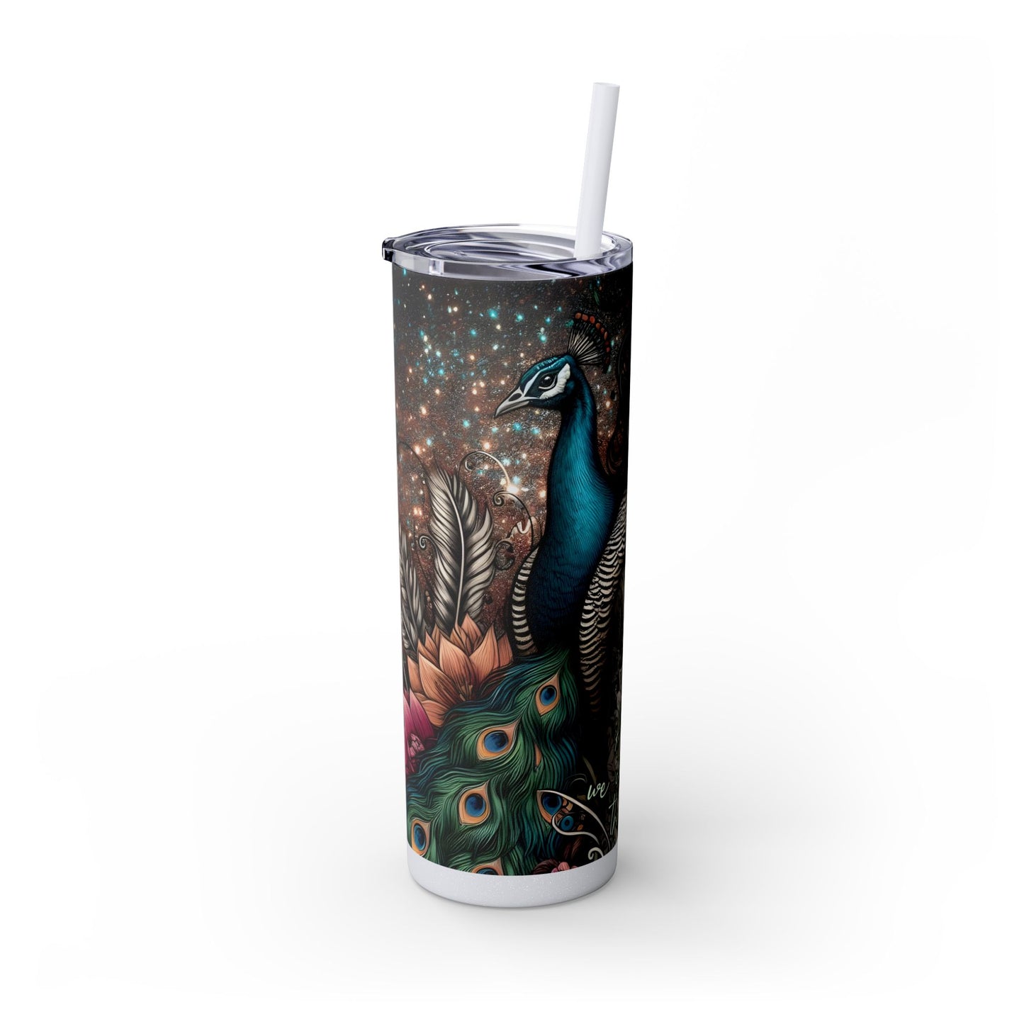We can endure much more -Affirmation Art Skinny Tumbler - 20oz with Straw