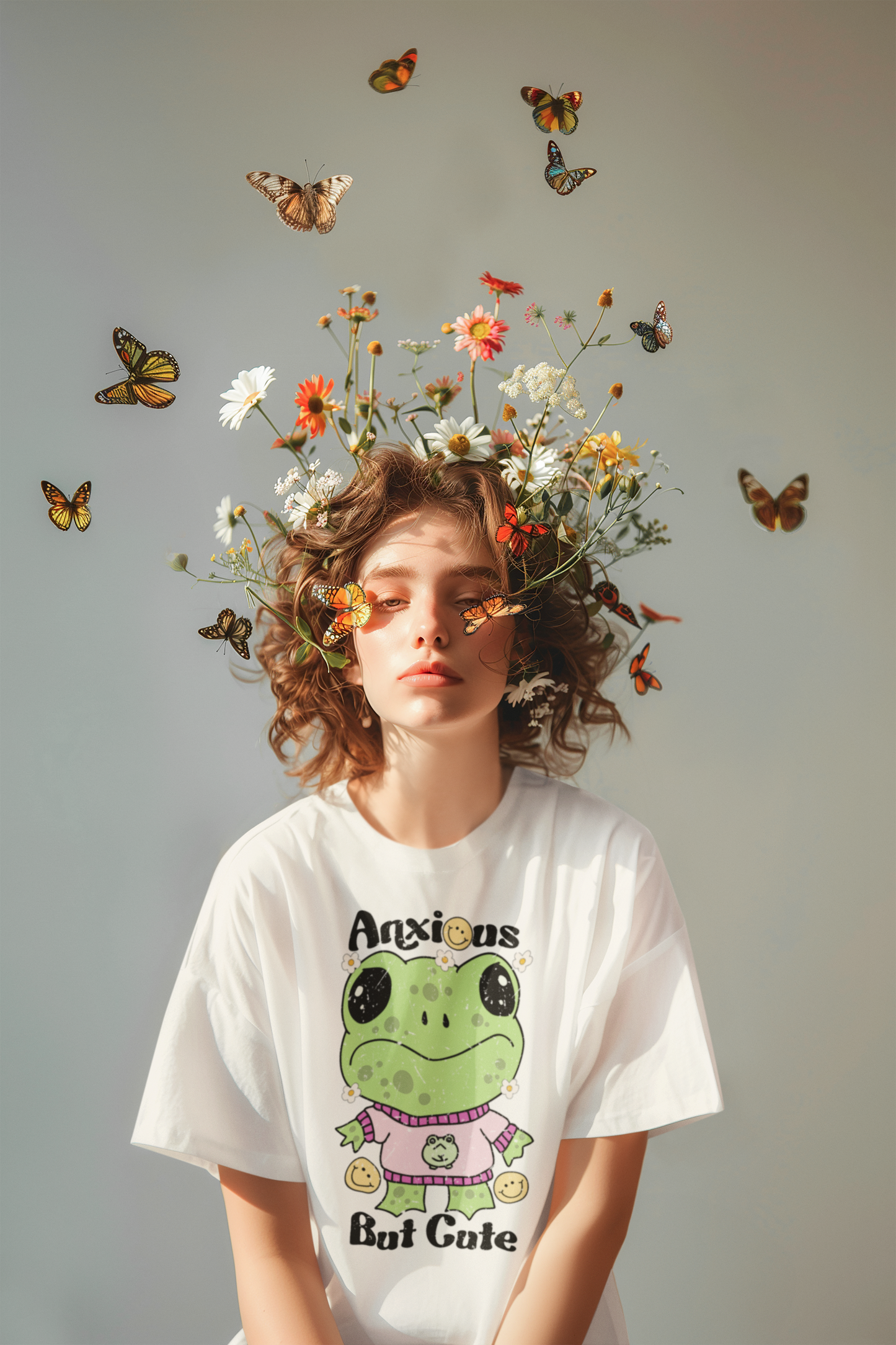 Anxious But Cute-Heavy Cotton Tee
