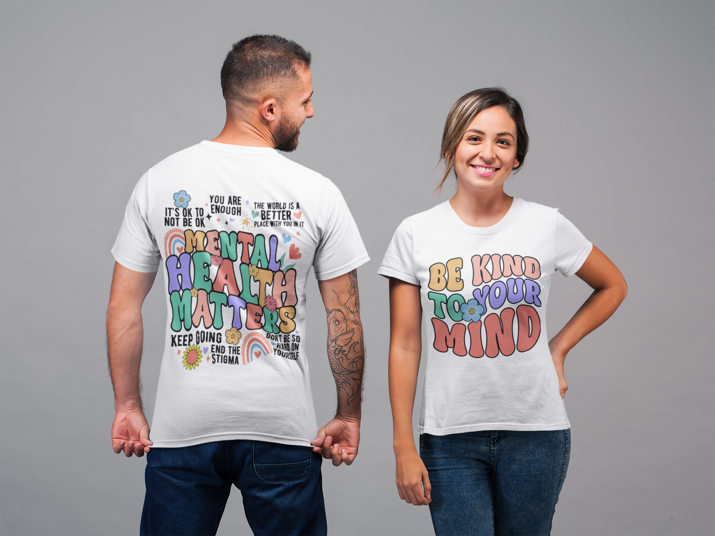 Mental Health Matters-Be Kind to your Mind-Heavy Cotton Tee