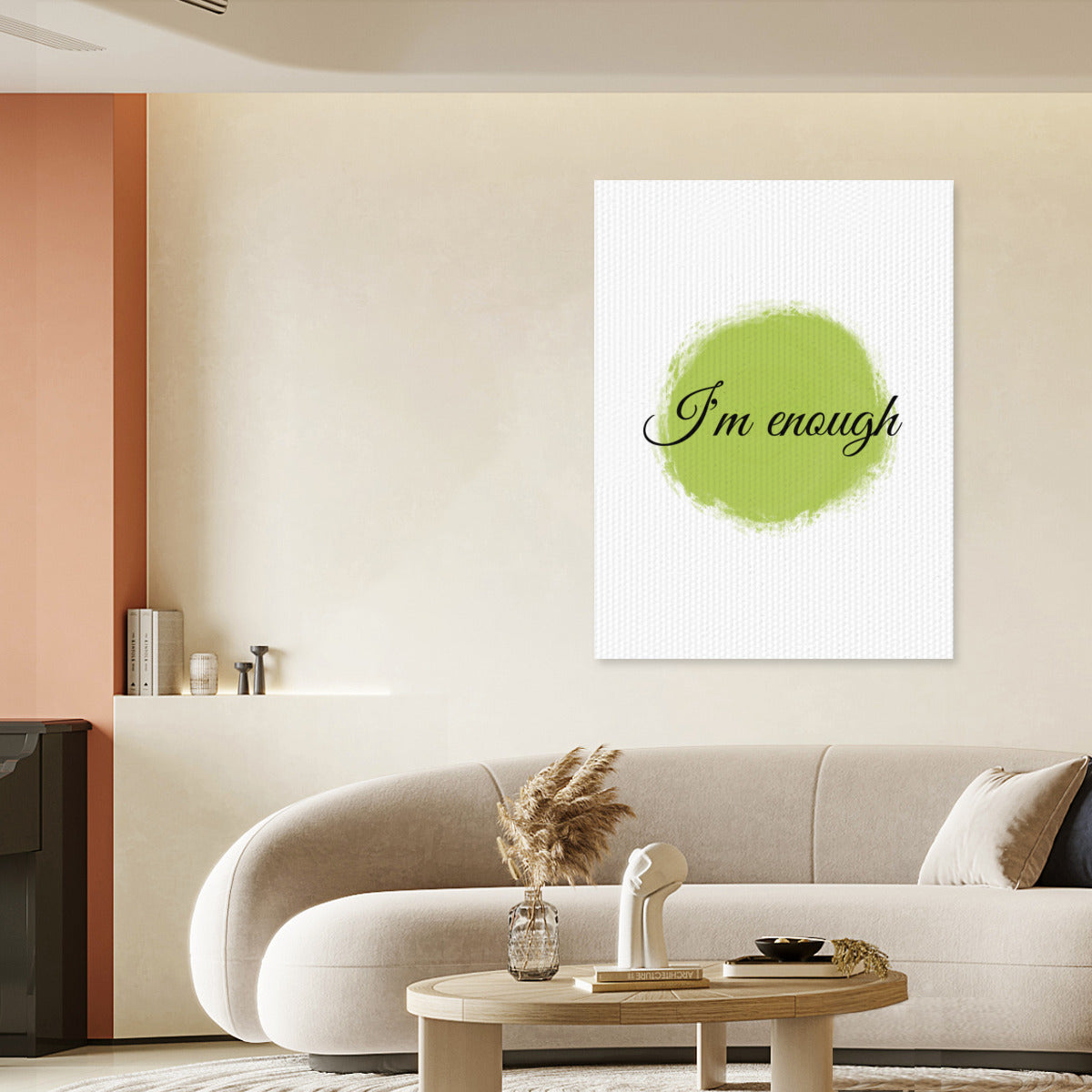 "I’m Enough" Watercolor Affirmation Poster – Celebrate Self-Worth