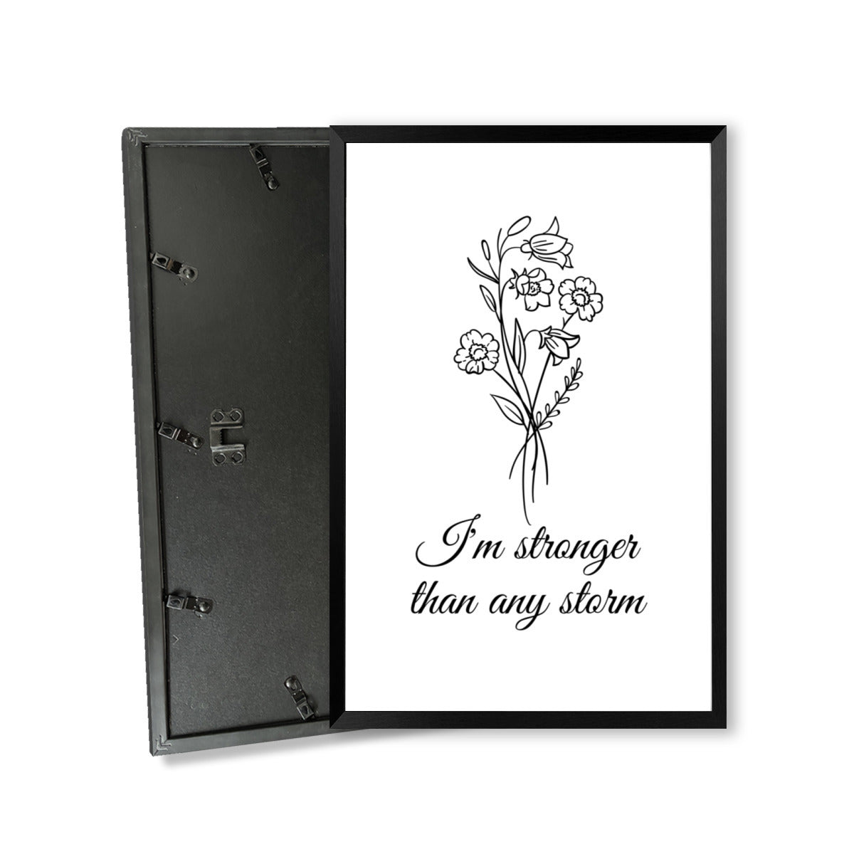 "I'm Stronger Than Any Storm" Poster with Frame – Embrace Resilience