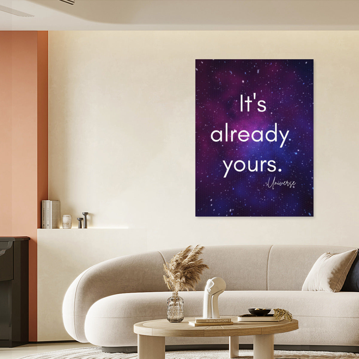 "It's Already Yours" Manifestation Poster with Frame – Bring Your Dreams to Life