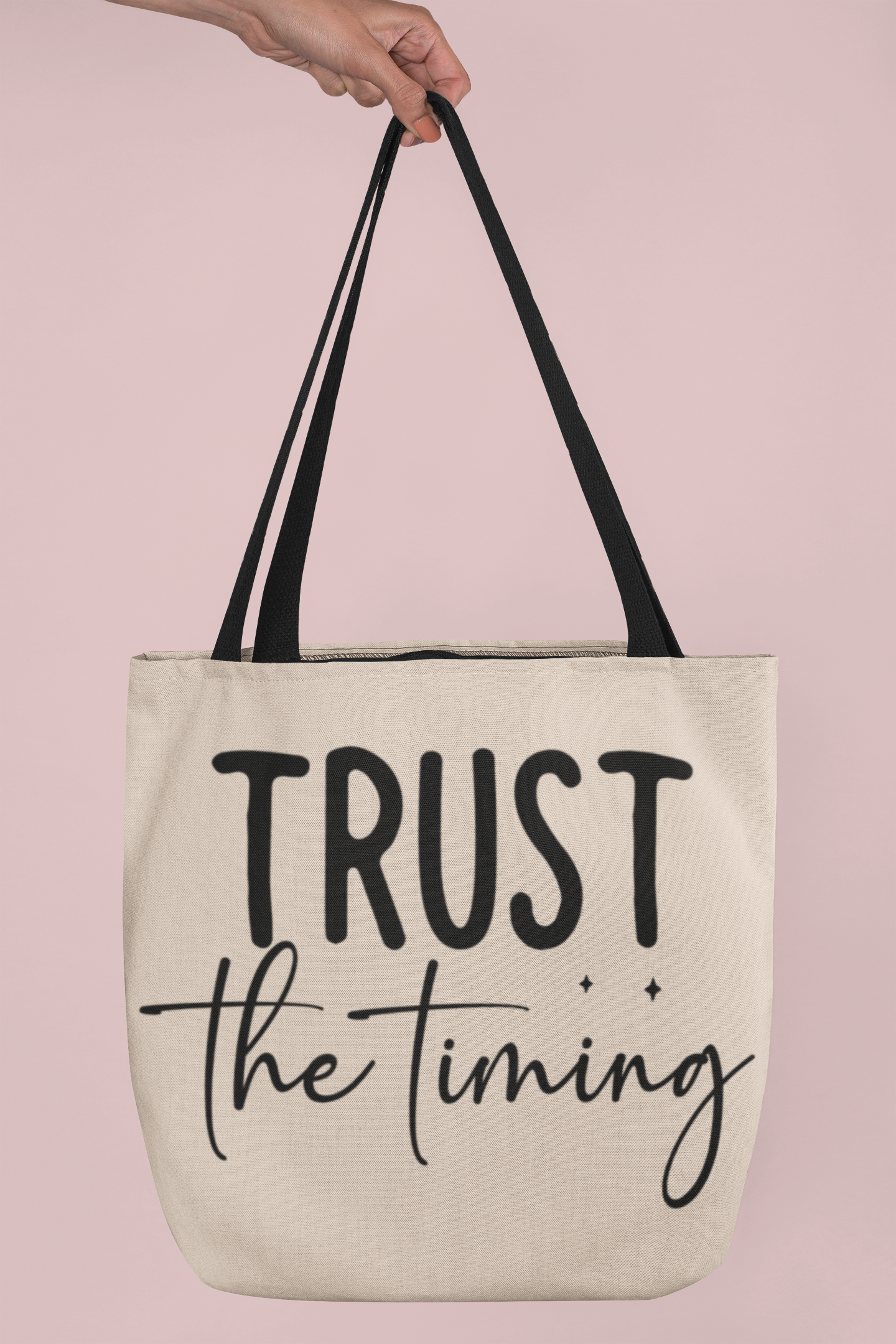 Trust the timing Cotton Canvas Tote Bag