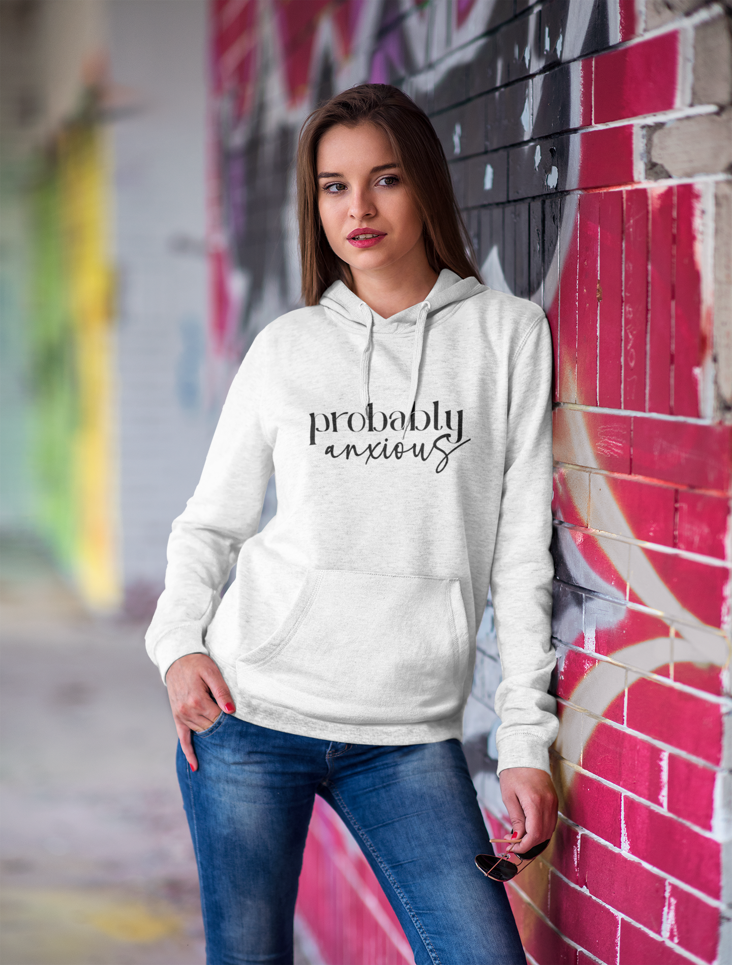 Probably Anxious-Double Inhale-Unisex Heavy Blend™Hoodie
