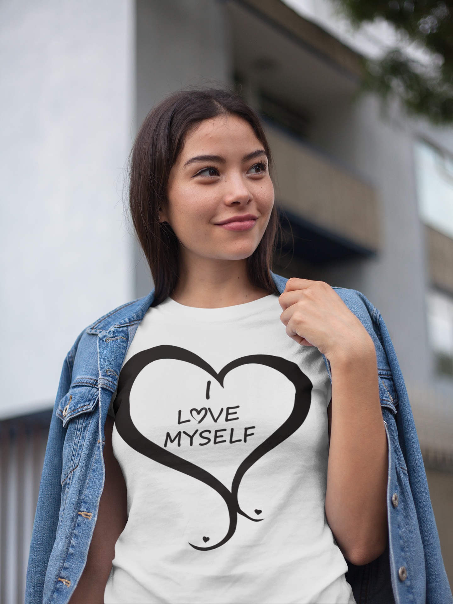 Inspirational Unisex Heavy Cotton Tee - 'I Love Myself'