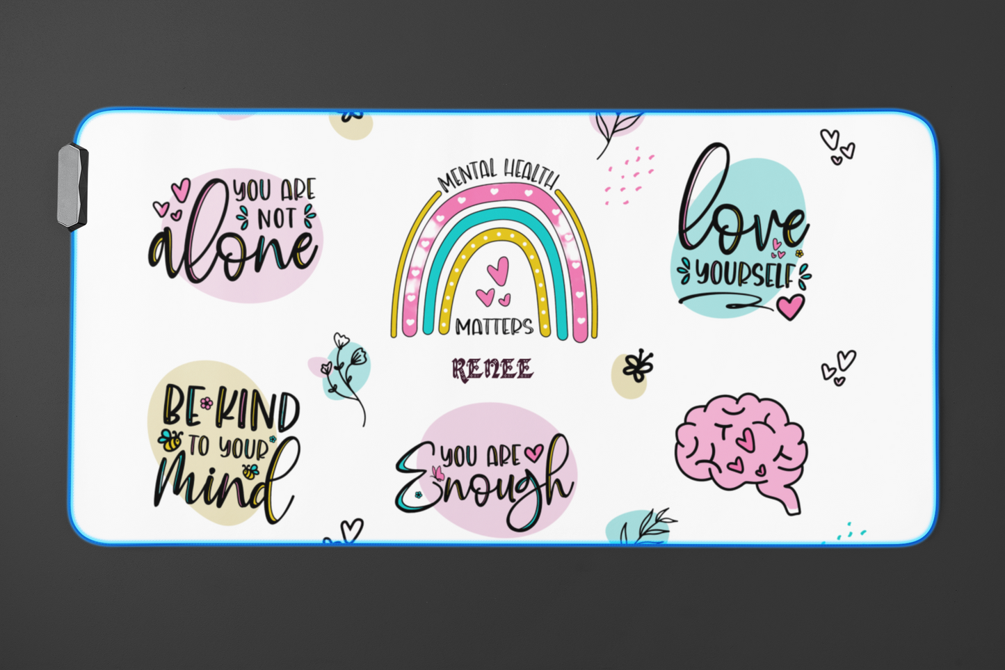 You are enough -customisble -Desk Mats-rectangle