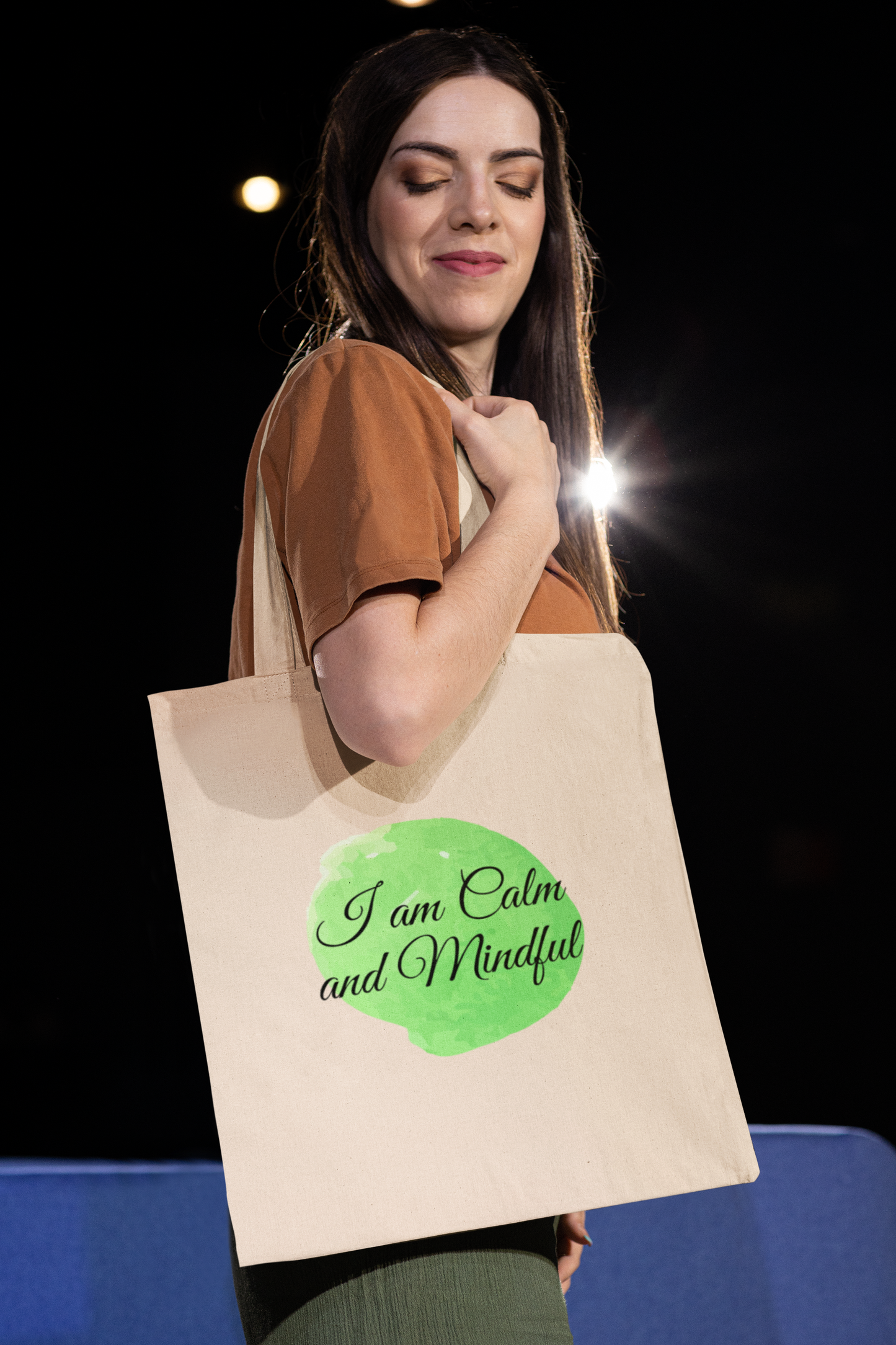 Im calm and mindful-tote bags