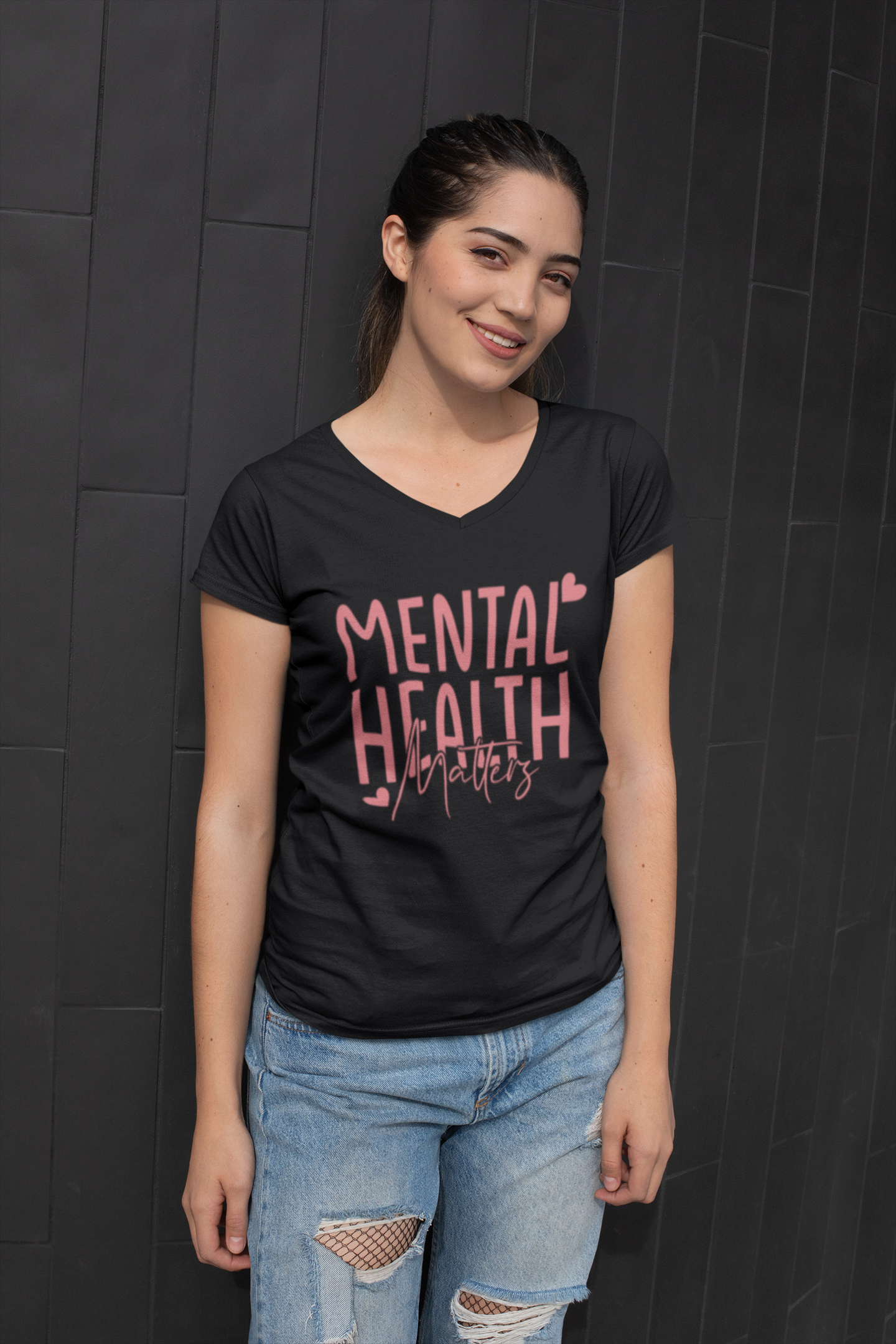 Mental Health Matters-Heart-Heavy Cotton Tee