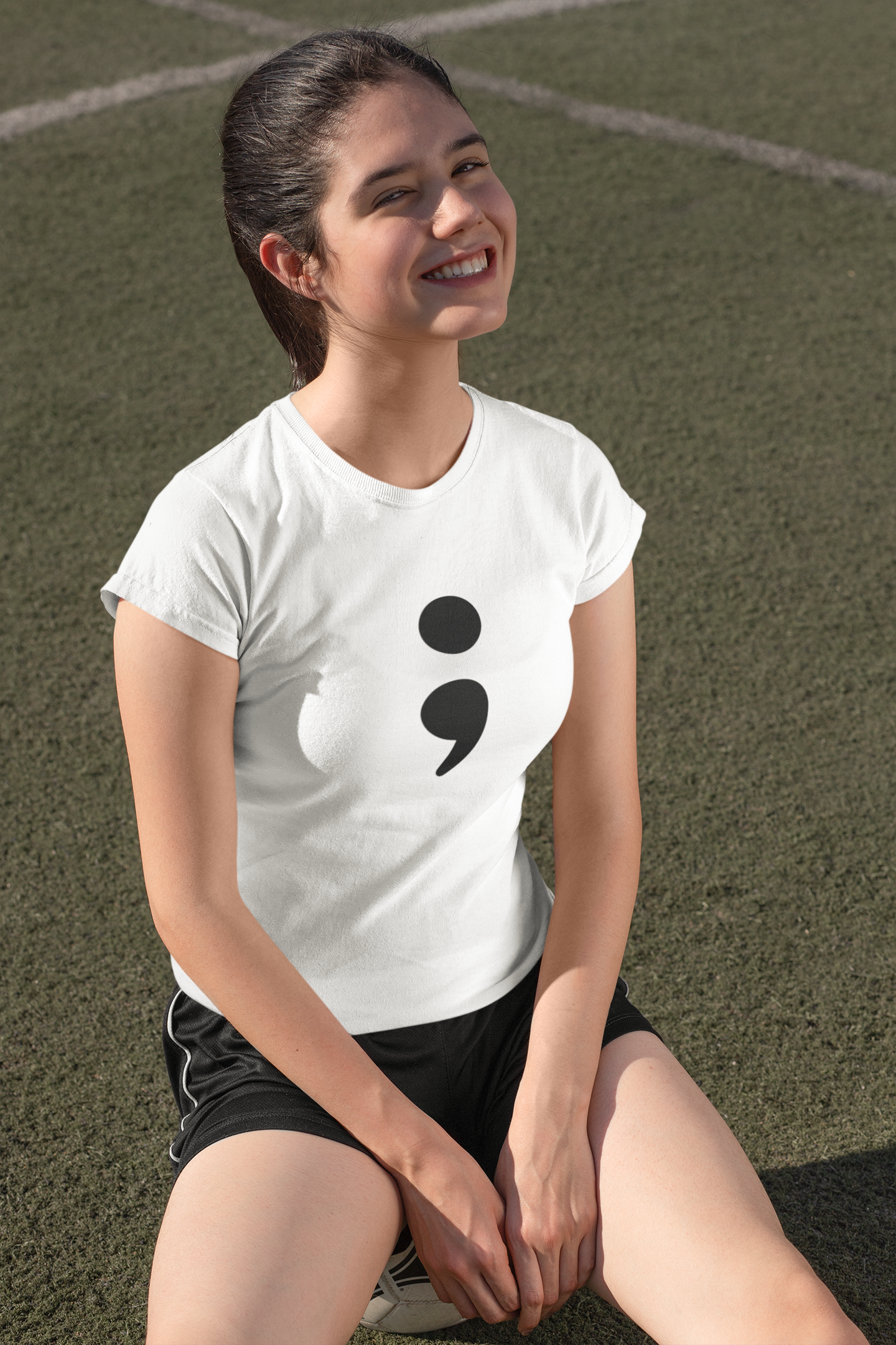 Semi Colon-Suicide Prevention Awareness-Heavy Cotton Tee