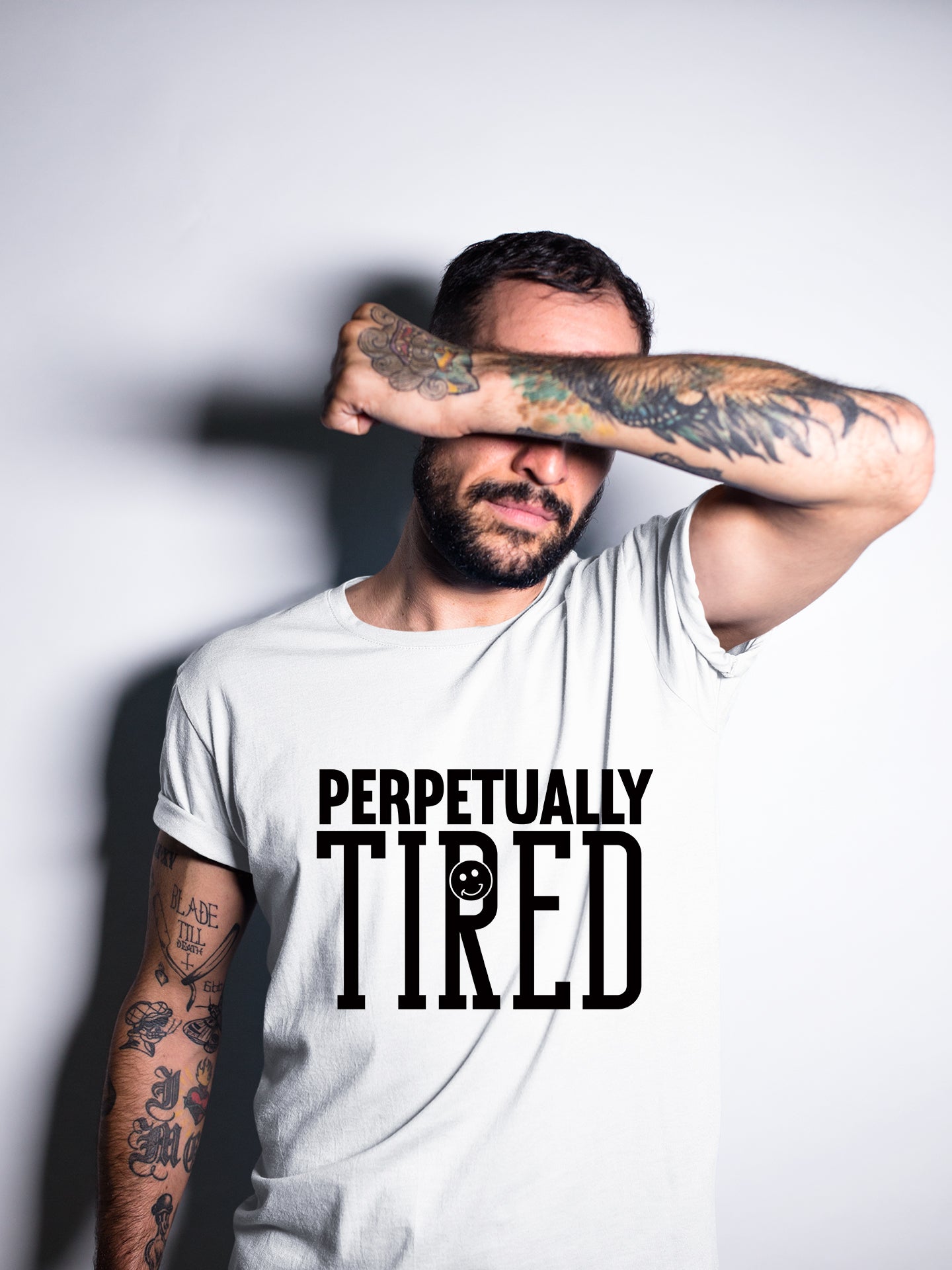 Perpeptually Tired-Embrace Why-Heavy Cotton Tee