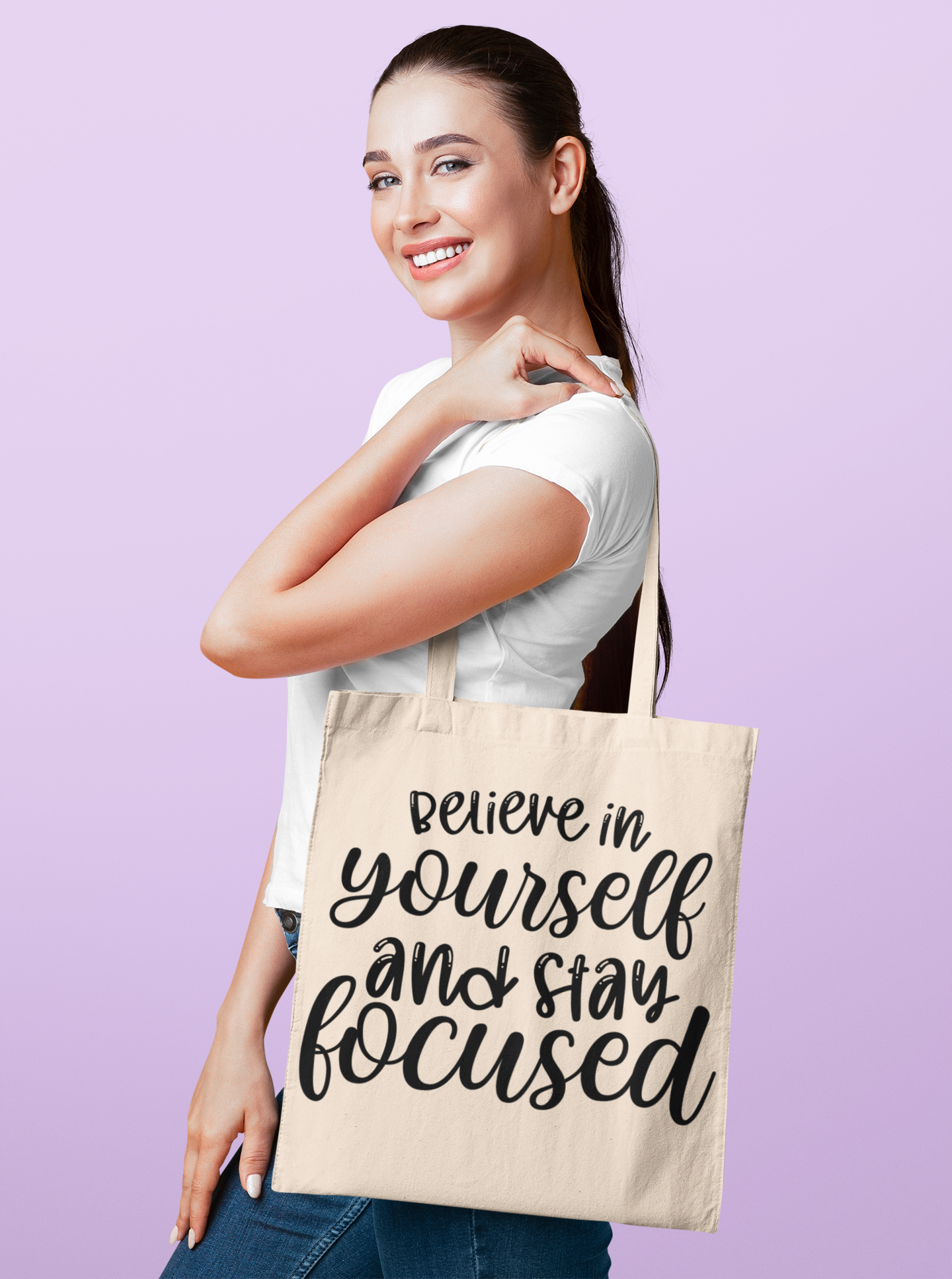 Beleive in yourself and stay focussed Cotton Canvas Tote Bag
