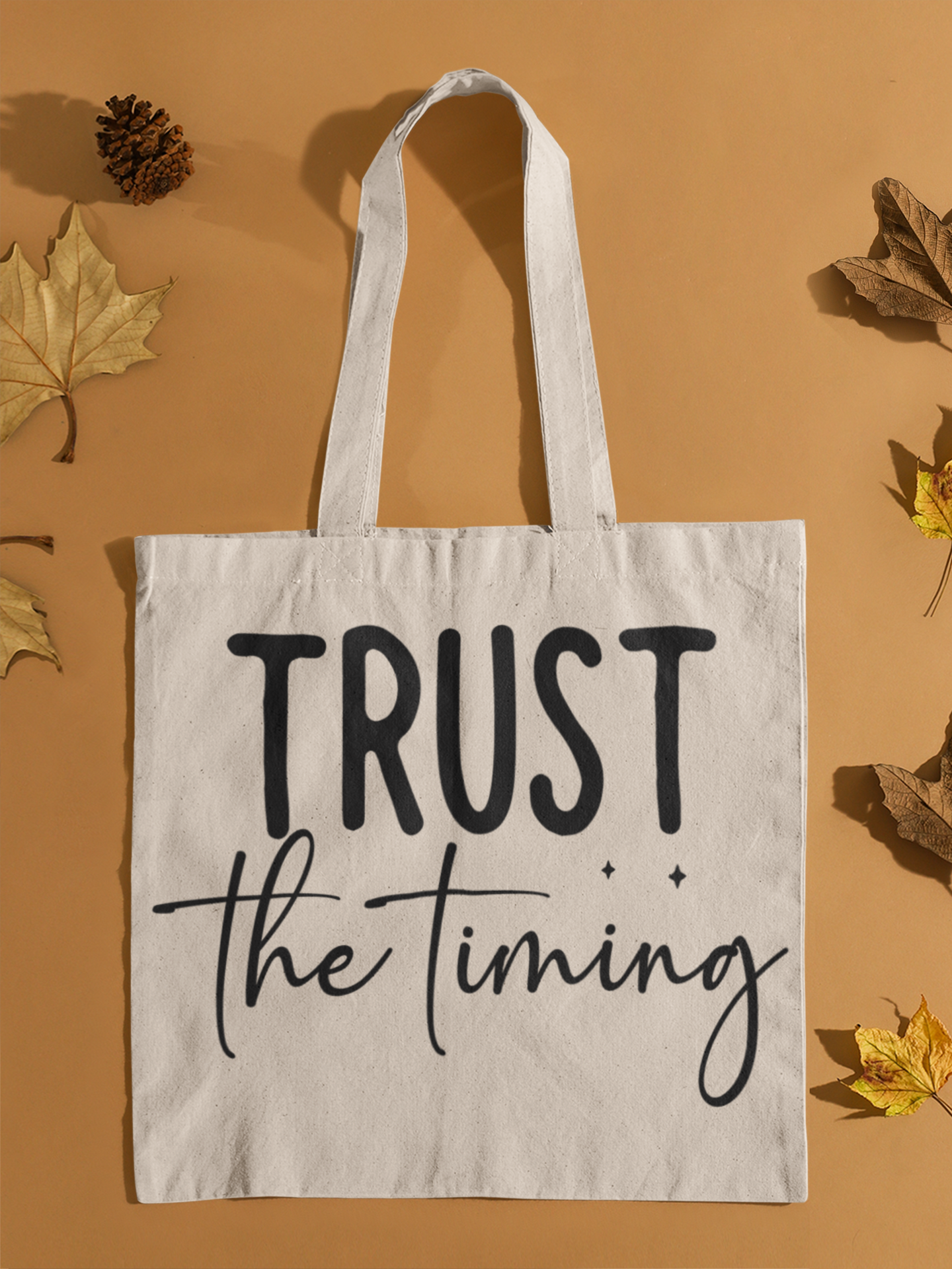 Trust the timing Cotton Canvas Tote Bag