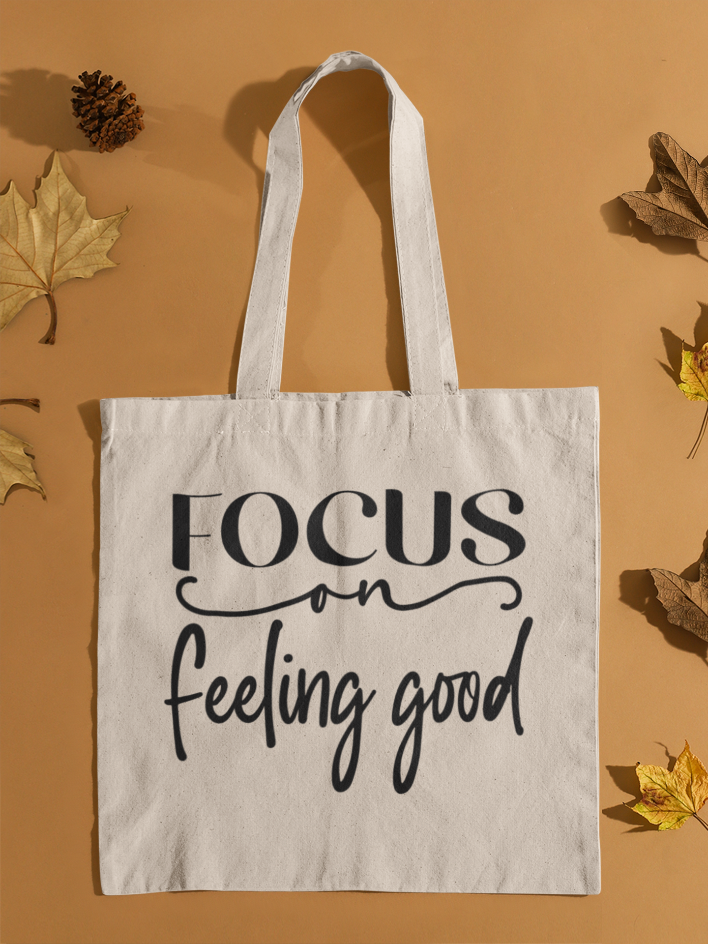 Focus on feeling good Cotton Canvas Tote Bag