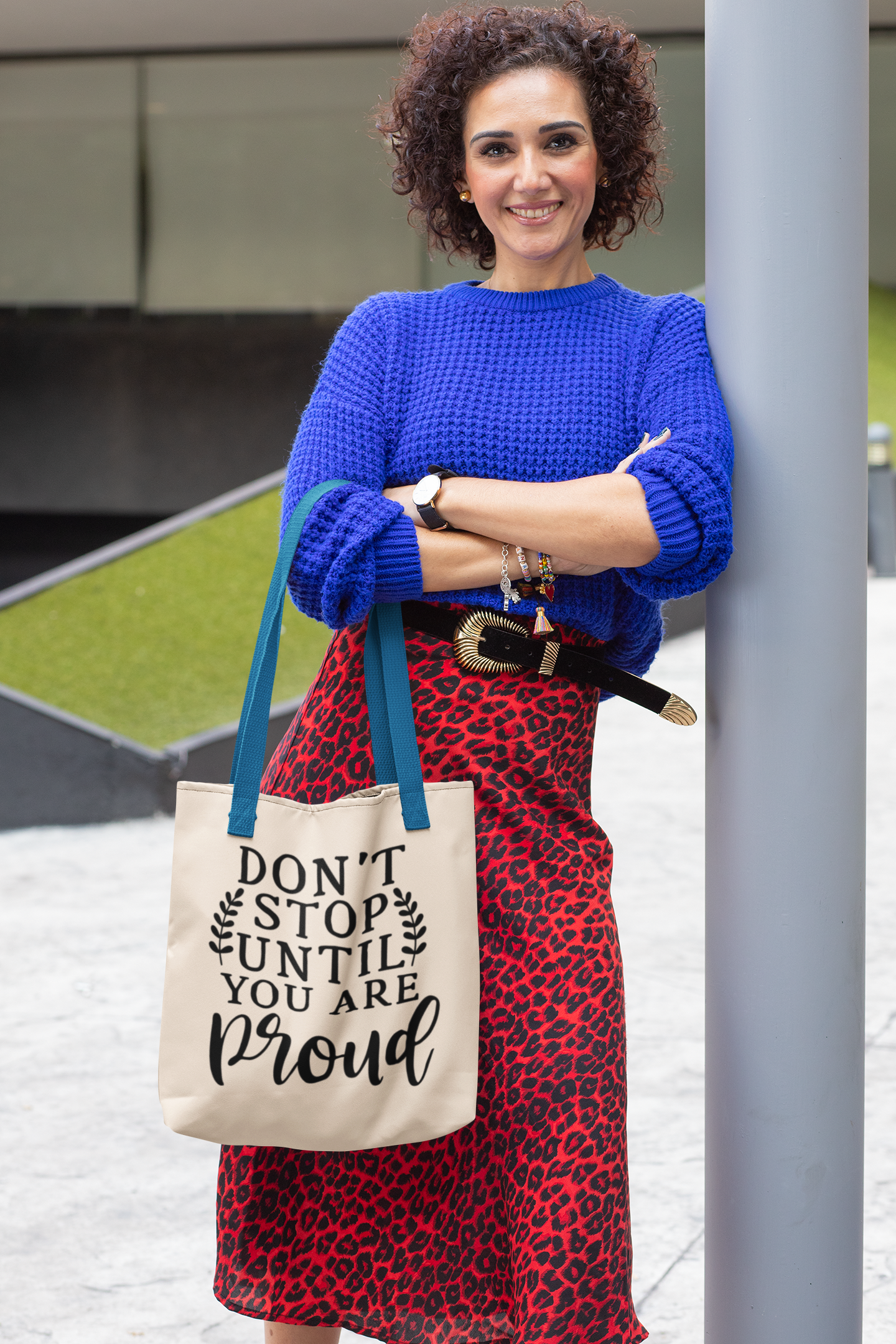 Don't stop until your proud Cotton Canvas Tote Bag