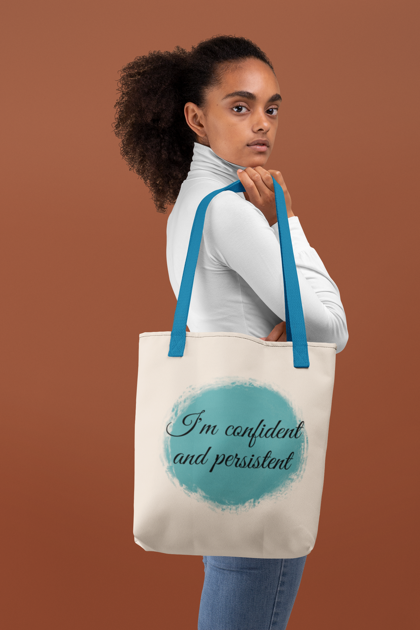 Im confident and persistent-Custom tote bags
