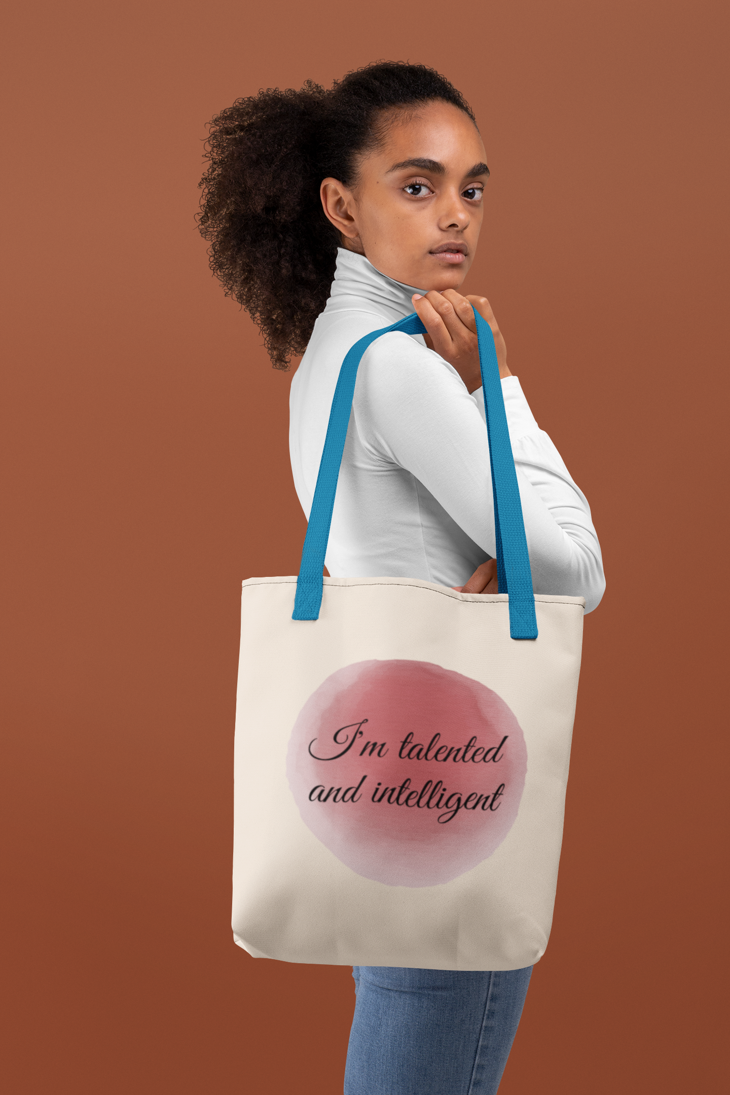 Im talented and intelligent-Custom tote bags