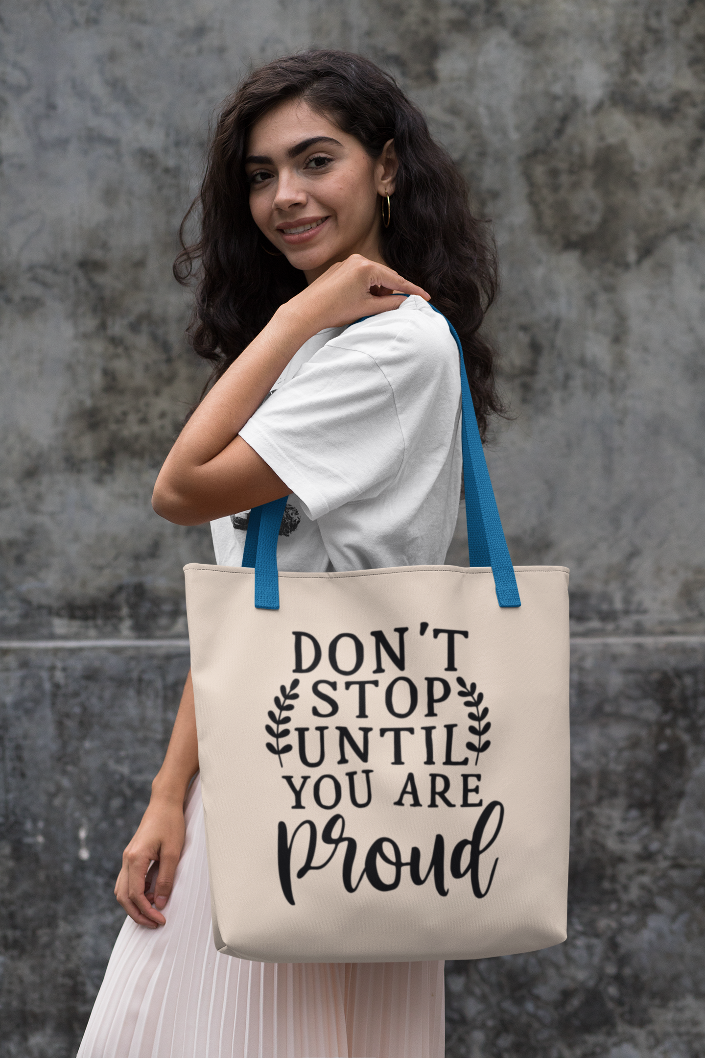 Don't stop until your proud Cotton Canvas Tote Bag