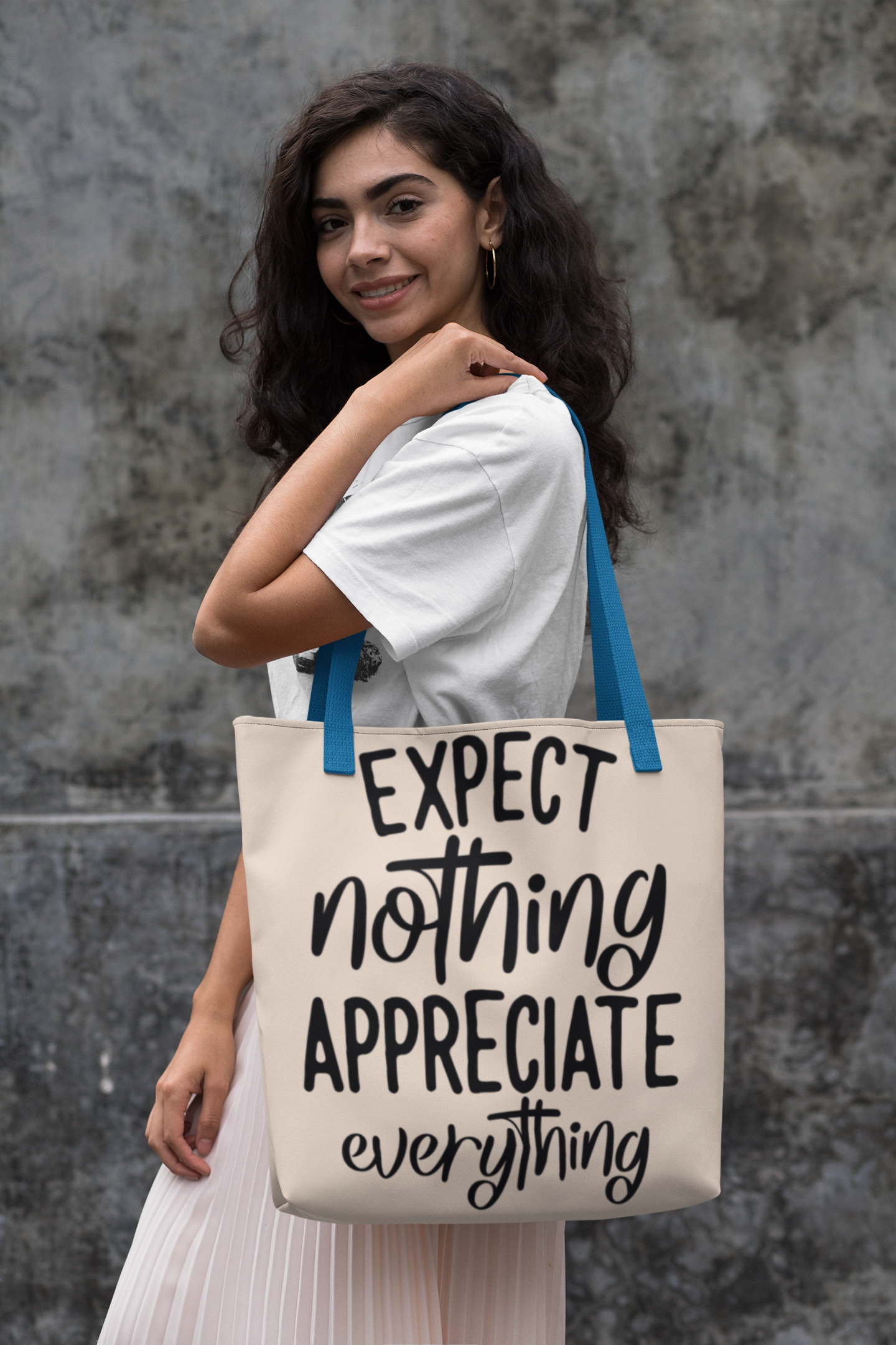 Expect nothing appreciate everything Cotton Canvas Tote Bag