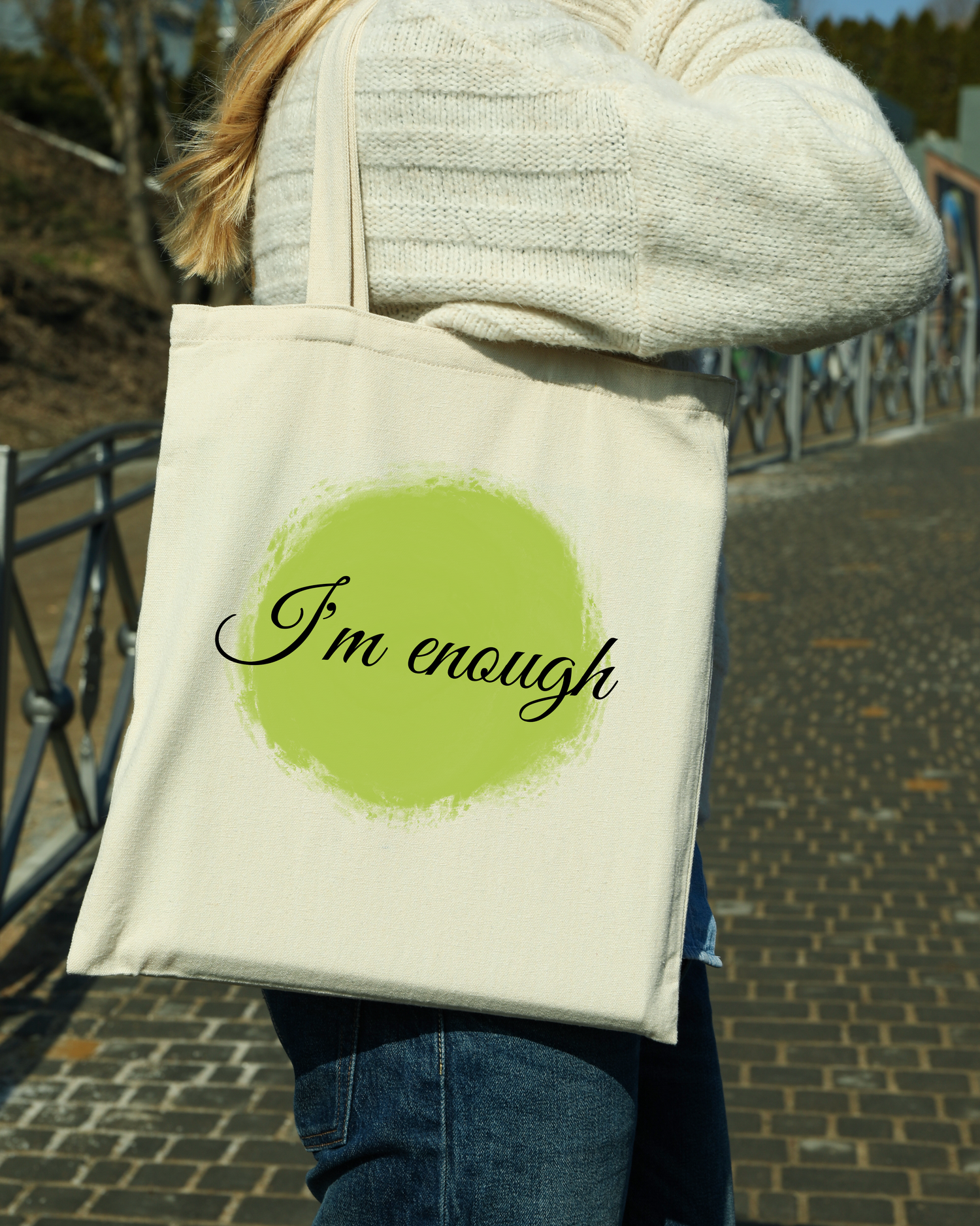 Im enough Tote bags