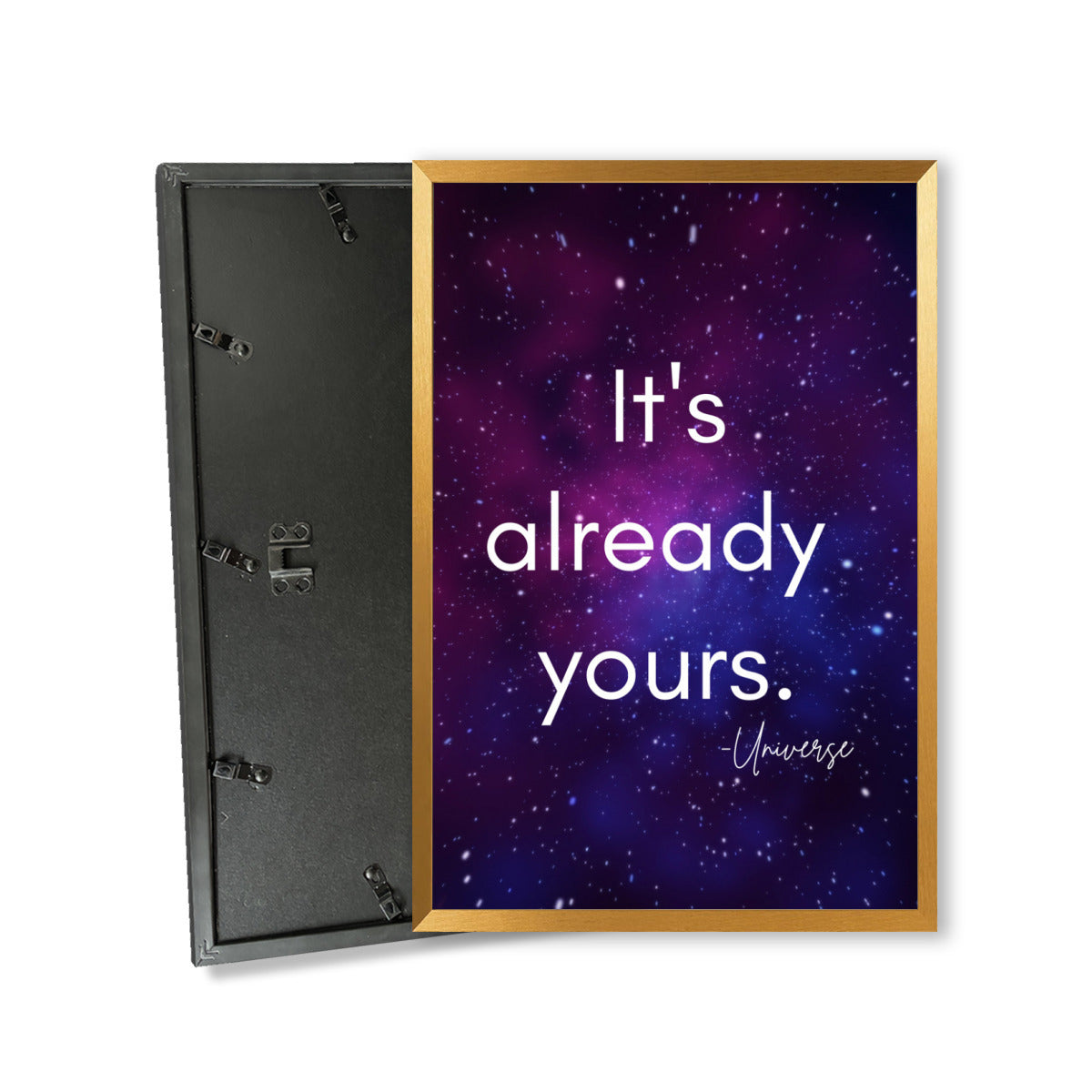 "It's Already Yours" Manifestation Poster with Frame – Manifest Your Dreams