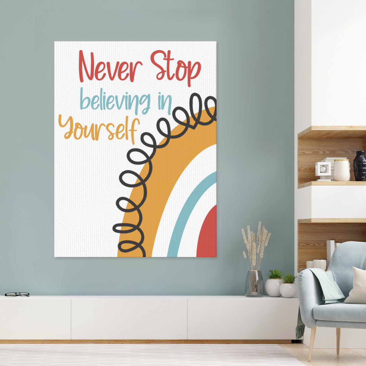 "Never Stop Believing in Yourself" Poster – Inspire Confidence