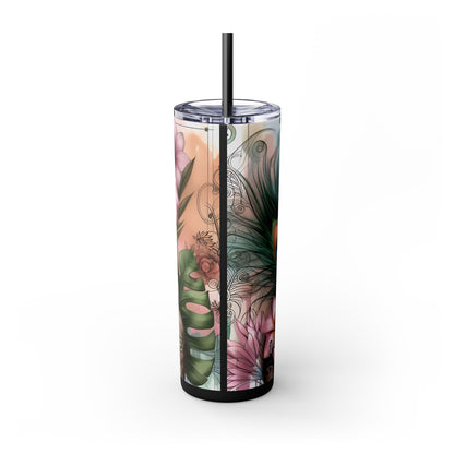Im meant to live a happy life -Affirmation Art Skinny Tumbler - 20oz with Straw