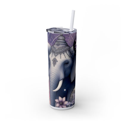 Your Self-Worth is determined by you -Affirmation Art Skinny Tumbler - 20oz with Straw