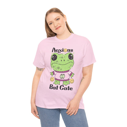 Anxious  But Cute-Heavy Cotton Tee