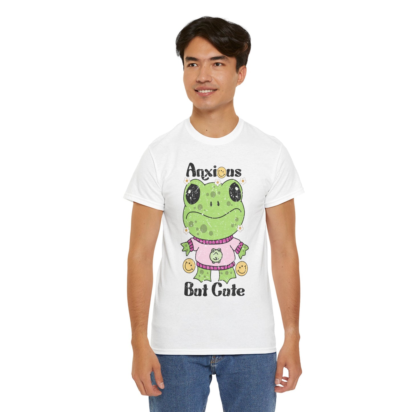 Anxious  But Cute-Heavy Cotton Tee
