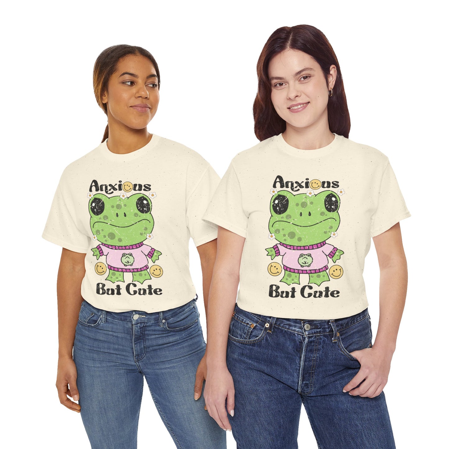 Anxious  But Cute-Heavy Cotton Tee