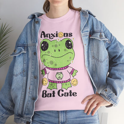 Anxious  But Cute-Heavy Cotton Tee