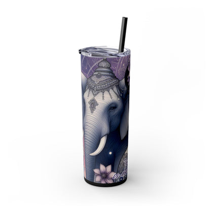 Your Self-Worth is determined by you -Affirmation Art Skinny Tumbler - 20oz with Straw
