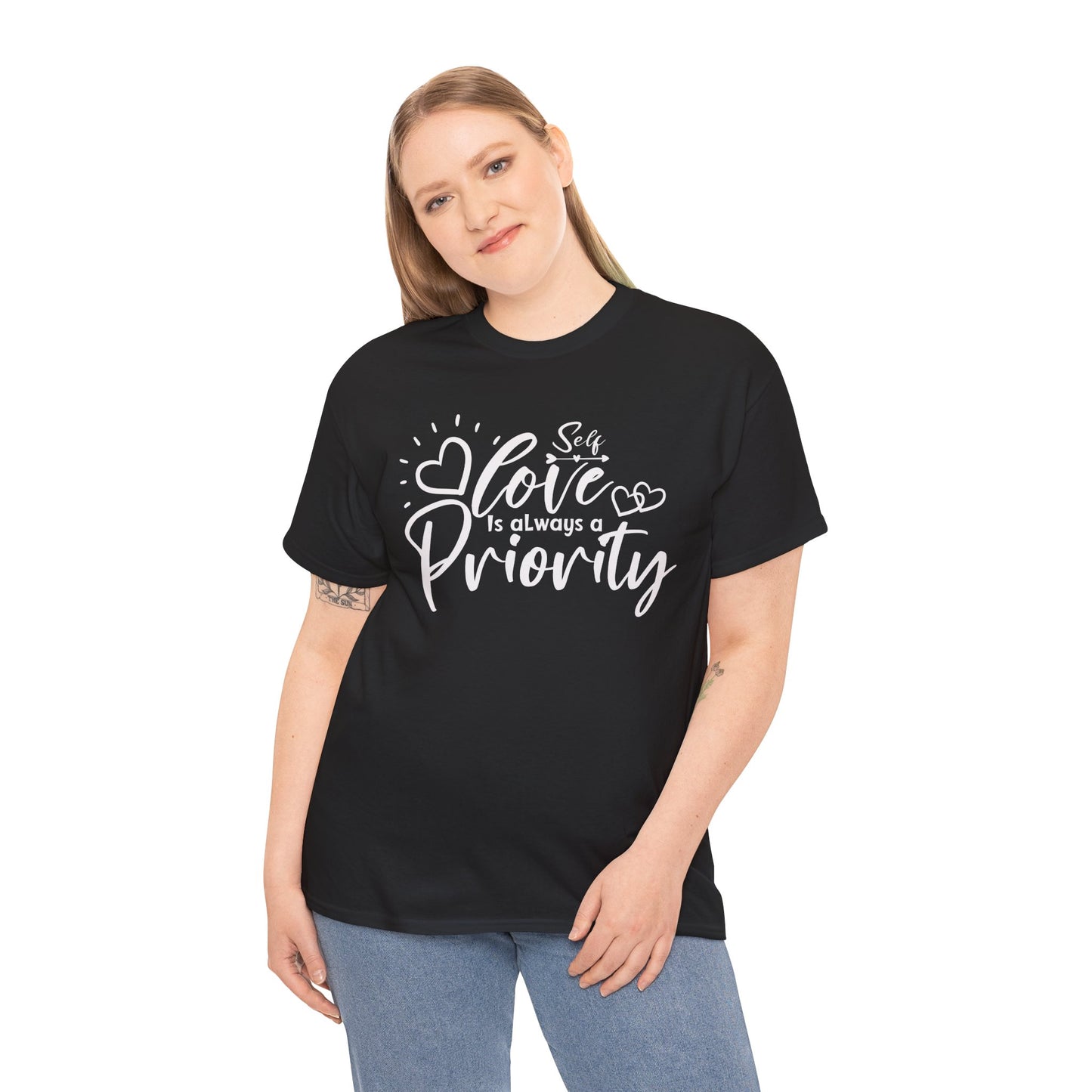 Self love is always a priority Heavy Cotton Tee