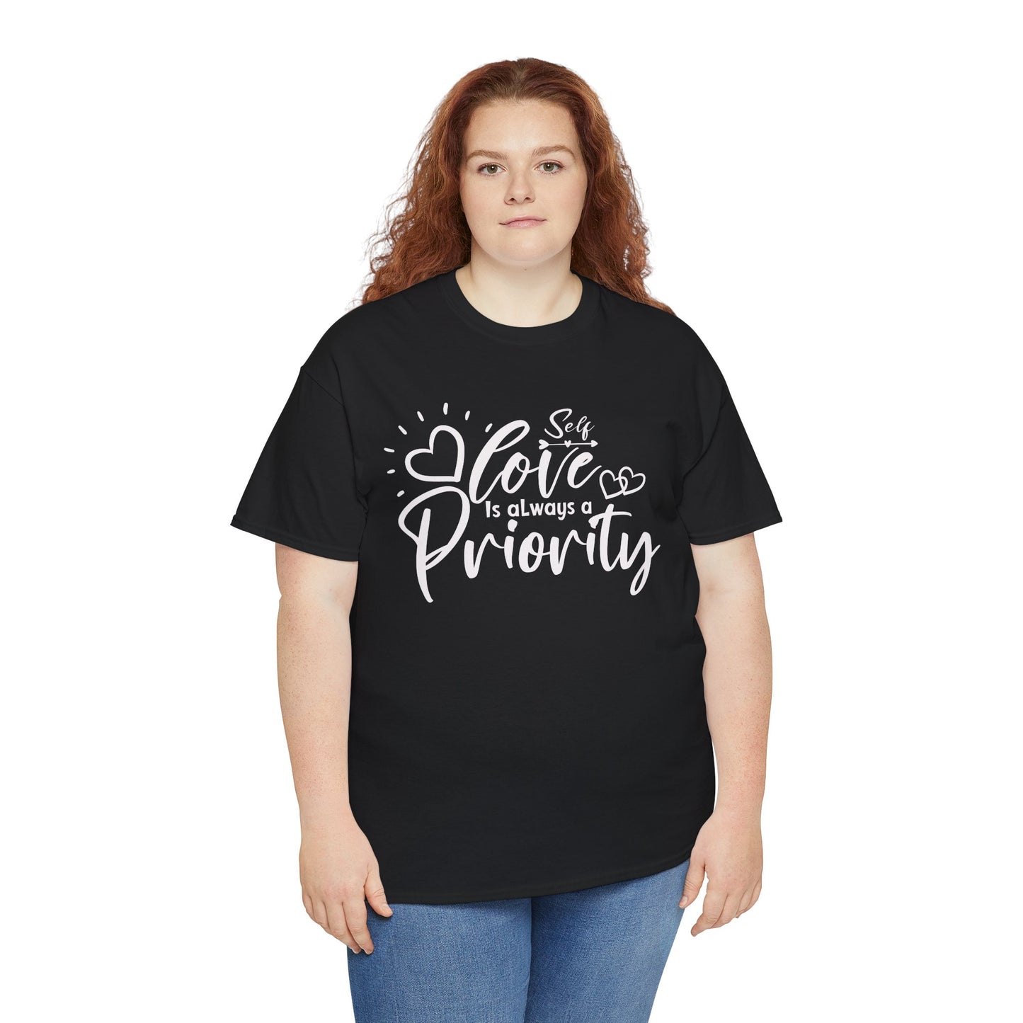 Self love is always a priority Heavy Cotton Tee