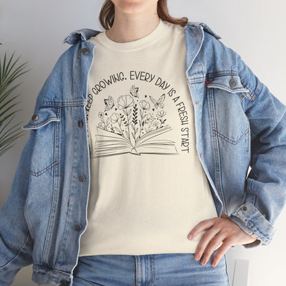Keep going Keep growing  Heavy Cotton Tee